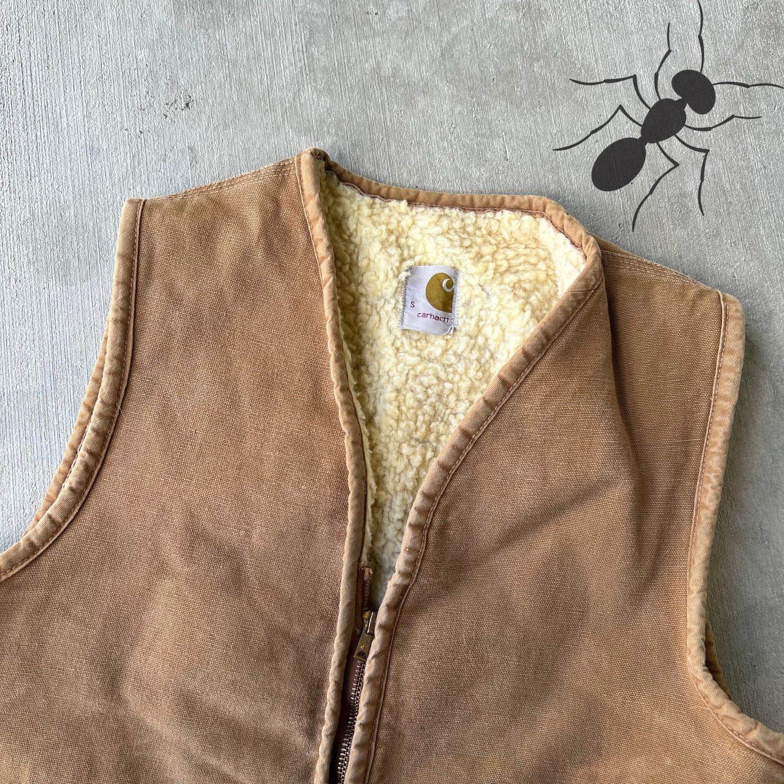 Carhartt × Vintage Carhartt brown sherpa work wear vest Size US S / EU 44-46 / 1 - 3 Thumbnail