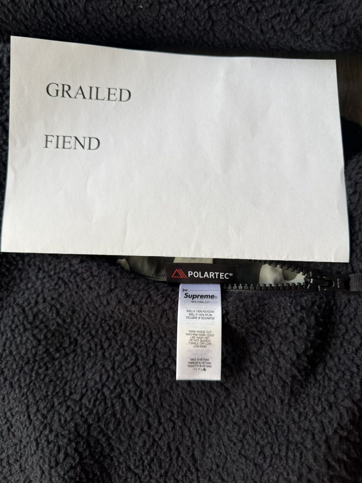 Supreme Supreme Polartec Black/Camo Pullover Size US L / EU 52-54 / 3 - 7 Thumbnail
