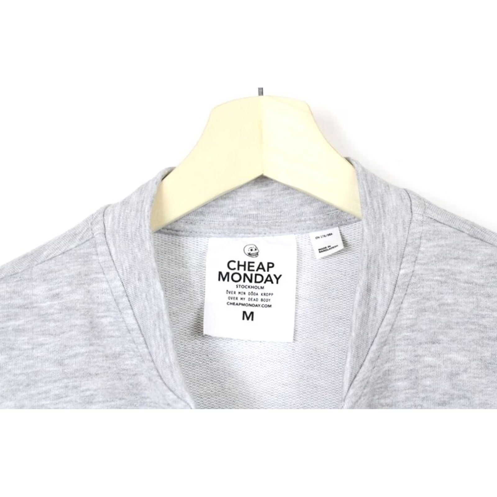 Cheap Monday Cheap Monday Swipe Sweatshirt Men's MEDIUM Bomber Style Grey Melange Size US M / EU 48-50 / 2 - 4 Thumbnail
