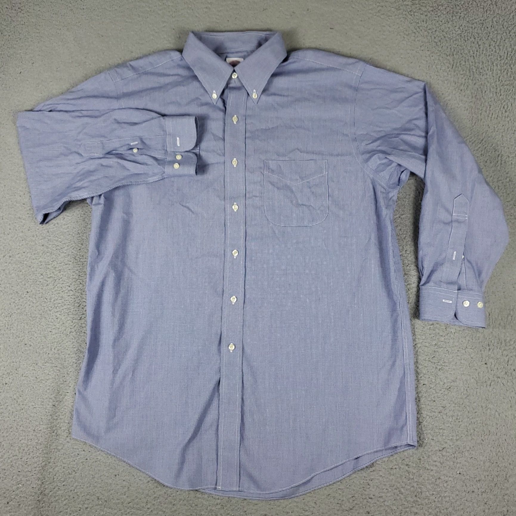 Brooks Brothers Brooks Brothers Shirt Mens 16.5 Blue Dress Button Up Long Sleeve Casual Business Formal Size 42R - 2 Thumbnail