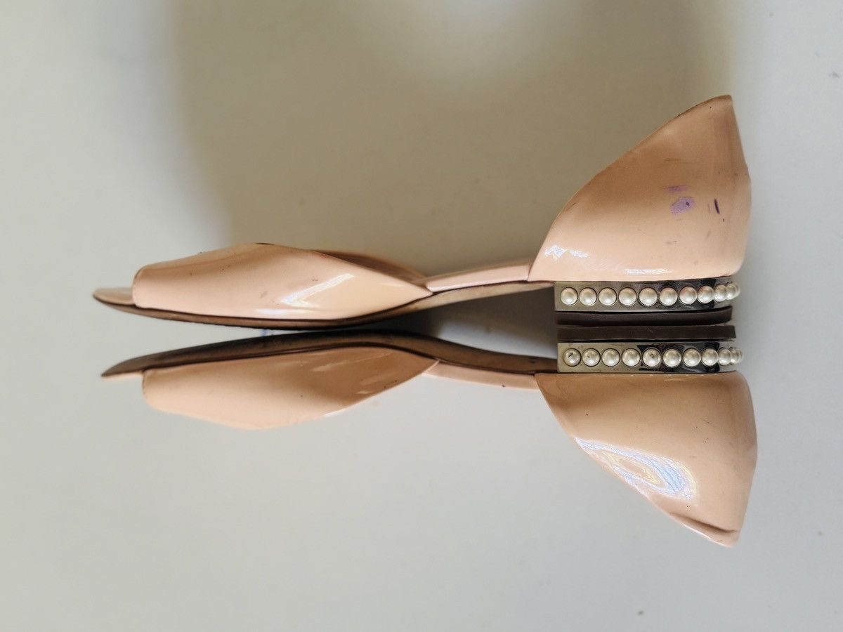 Chanel Chanel d'Orsay Peep toe flats with pearl size 37 Size US 6 / IT 36 - 5 Thumbnail