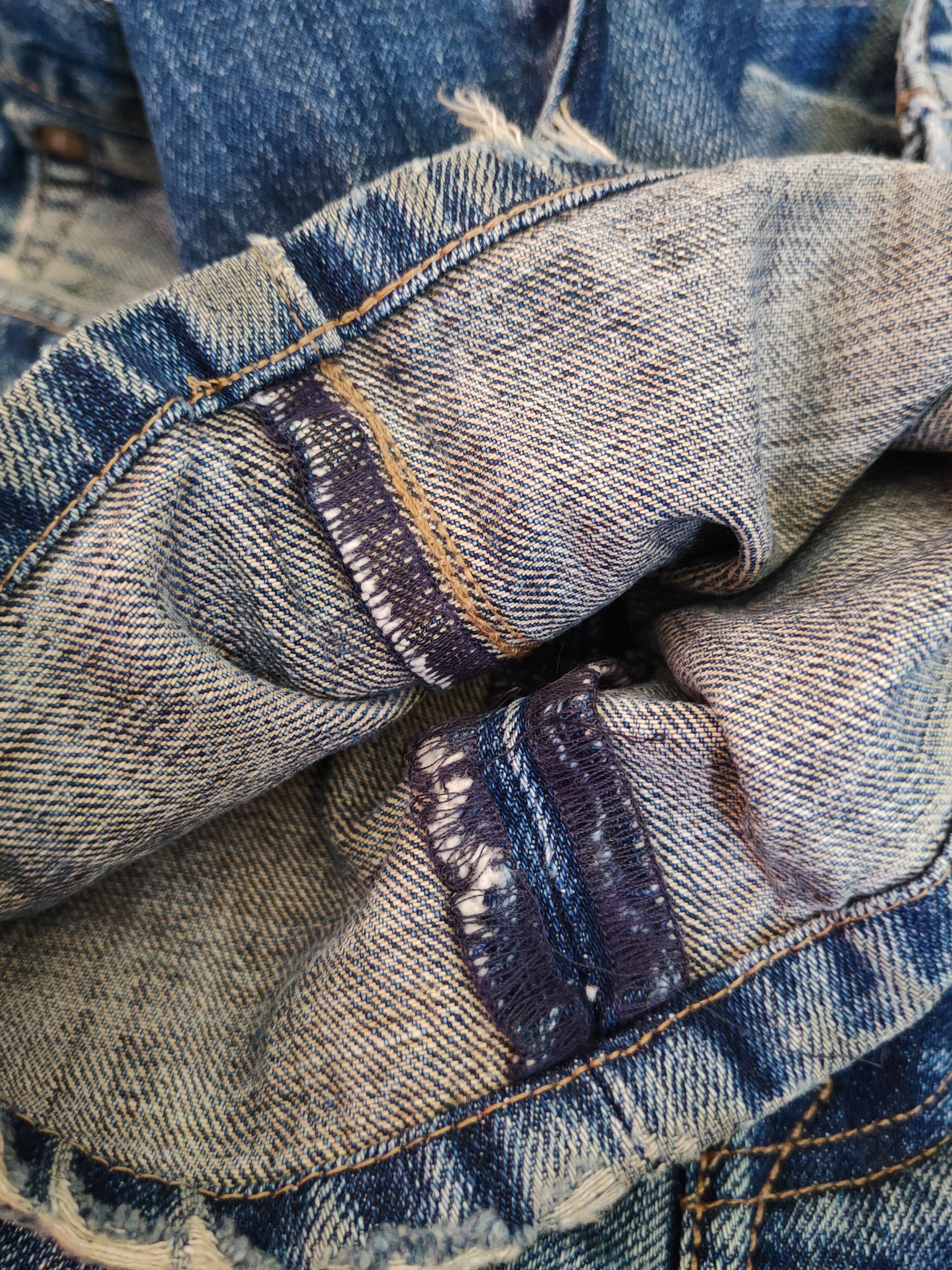 Levi's Levi's Dark Blue Faded Distressed Ripped Jeans #S1647 Size US 34 / EU 50 - 14 Thumbnail