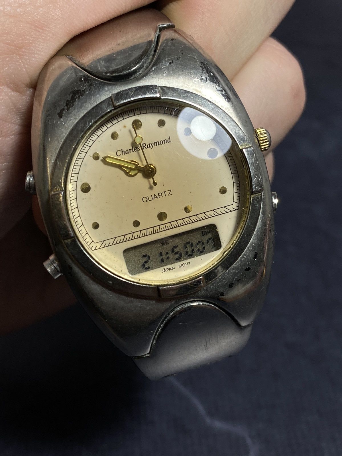 Vintage Charles Raymond Analog-Digital Watch | Japanese Movement Size ONE SIZE - 10 Thumbnail