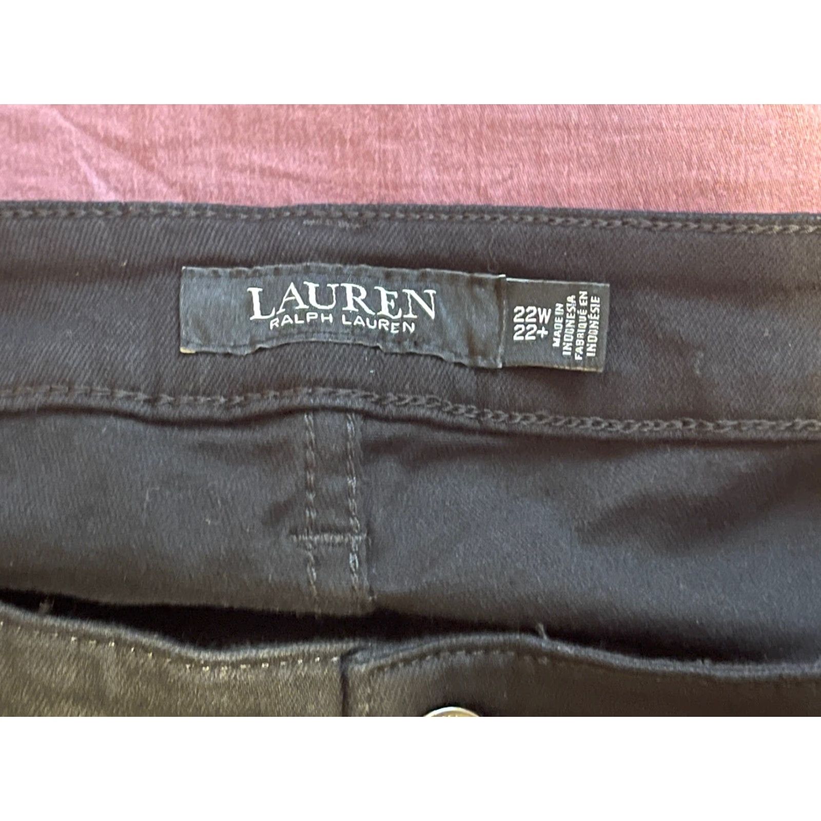 Ralph Lauren Polo Ralph Lauren Women's Black Mid-Rise Skinny Ankle Super Stretch Jeans Sz 22 Size 27" / US 4 / IT 40 - 3 Thumbnail