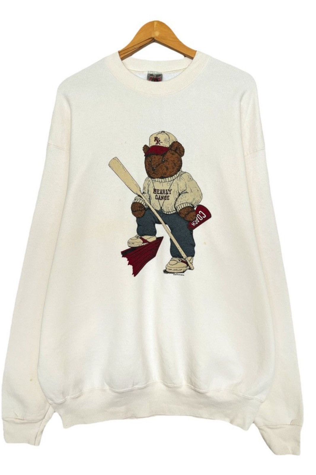 Vintage Vintage 90s Bear Backhit Oversize Sweatshirt XLarge Size US XL / EU 56 / 4 - 2 Thumbnail