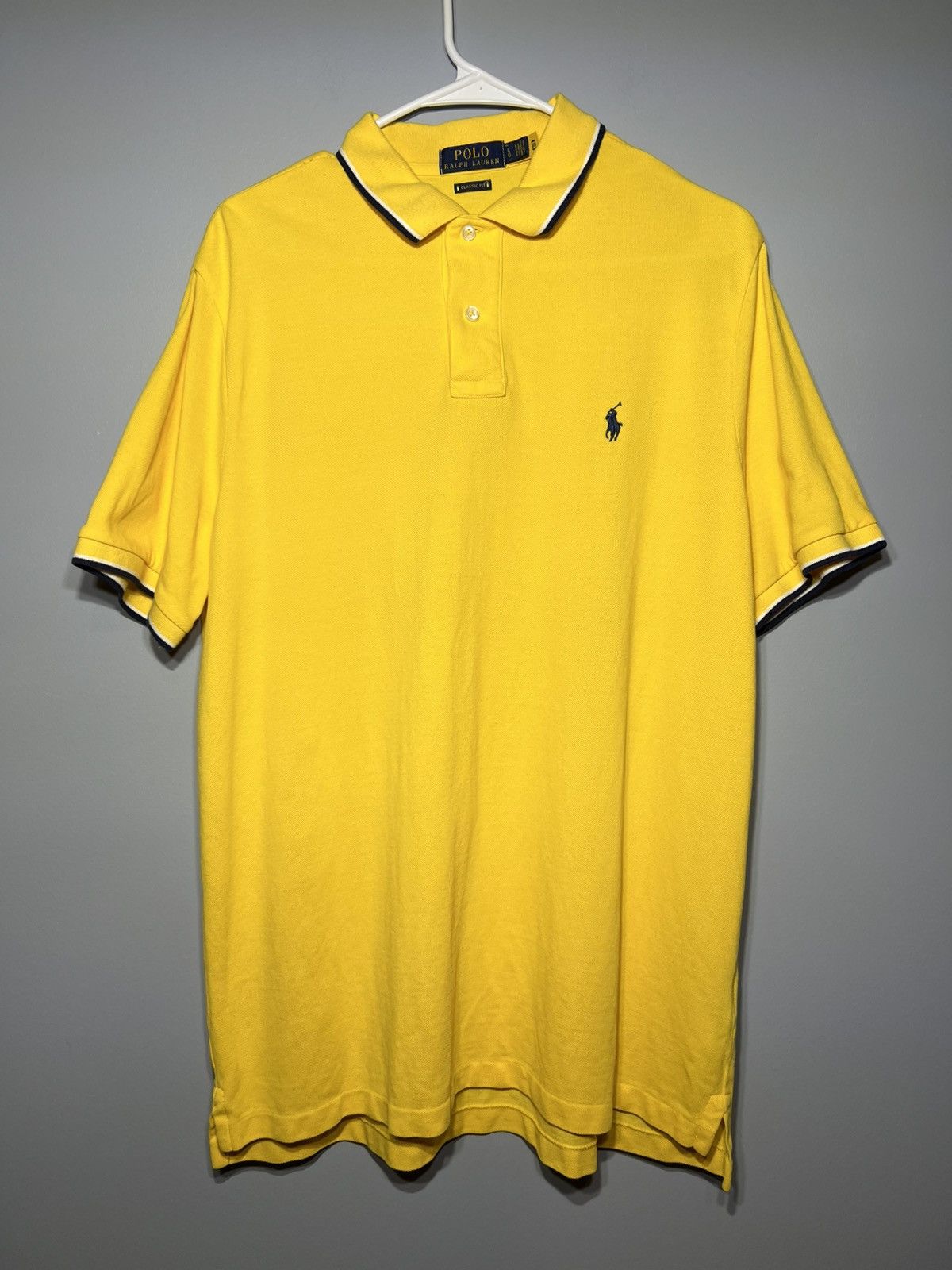 Polo Ralph Lauren Polo Ralph Lauren Men Yellow Tip Classic Fit Polo Michigan Size US L / EU 52-54 / 3 - 2 Thumbnail