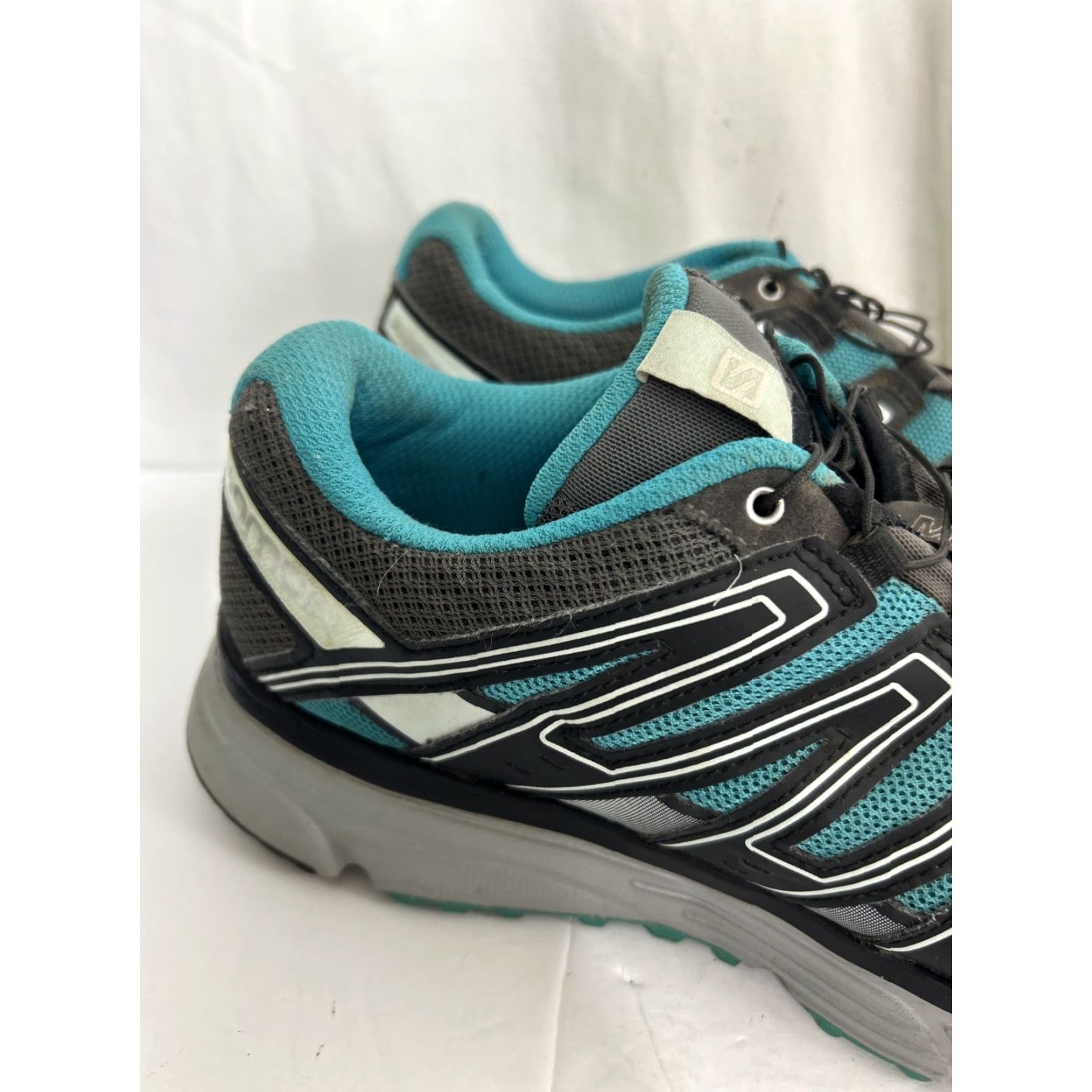 Salomon Womens Salomon X Mission 3 CS Trail Running Shoes Sneaker Women 12 Gray Black Teal Size US 11 / IT 41 - 3 Thumbnail