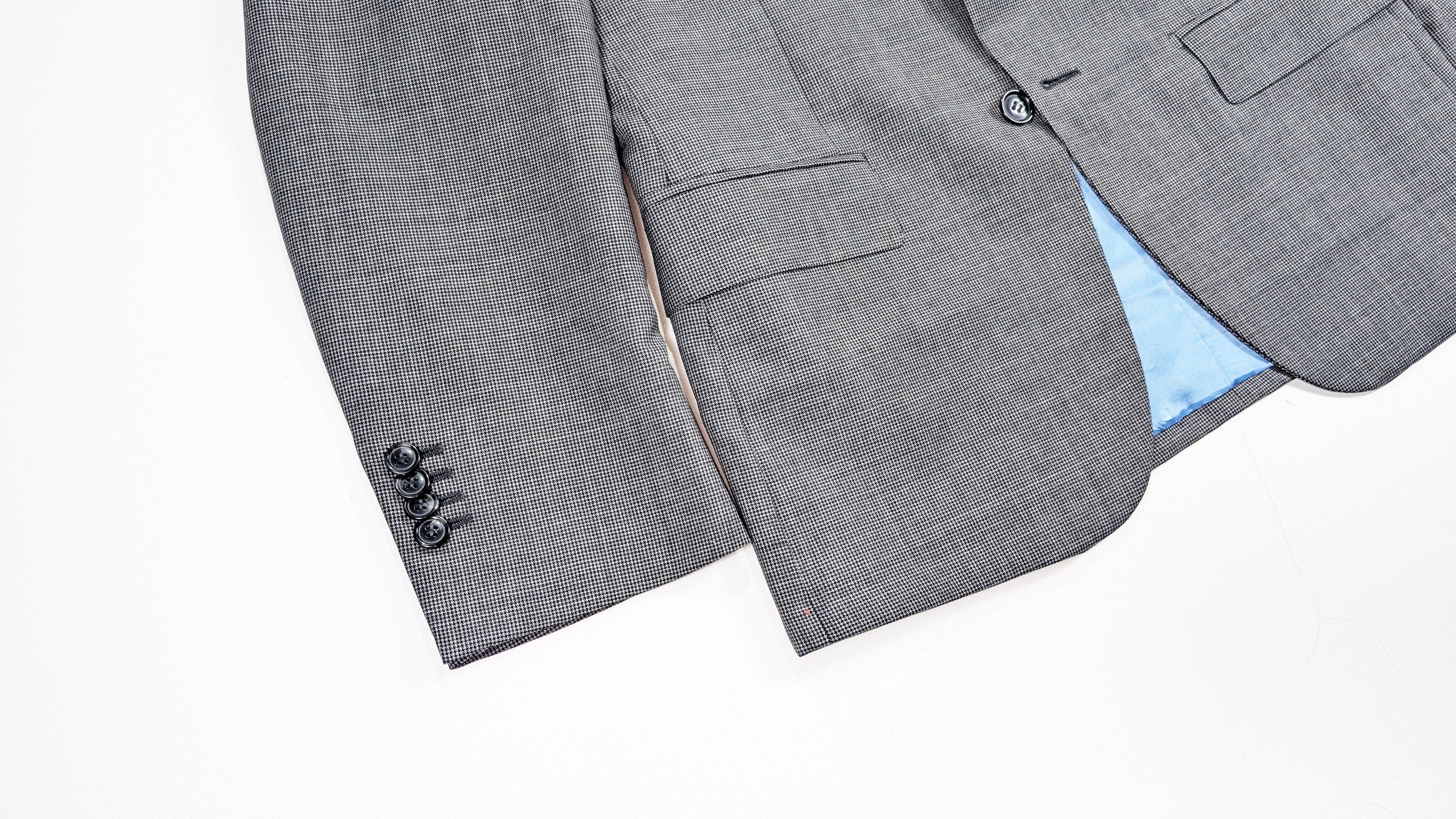 Suitsupply Suitsupply Gray Houndstooth 110's Wool Suit Size 36R Size 36R - 5 Thumbnail