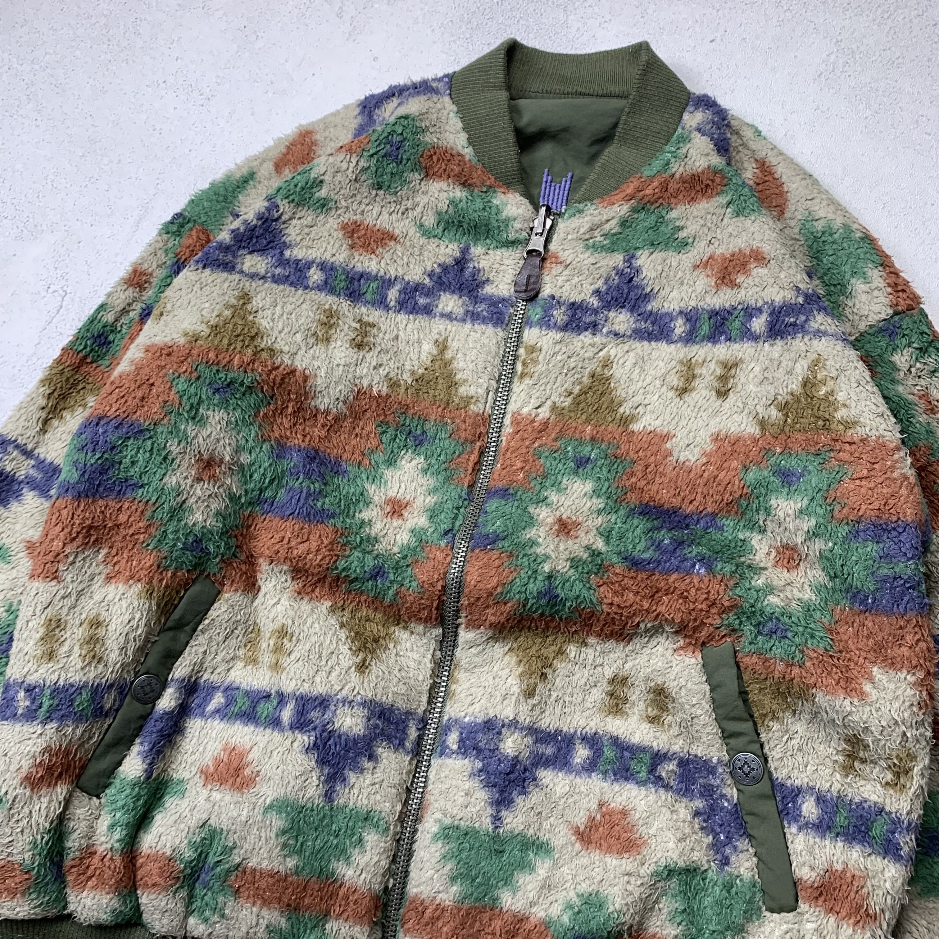 Japanese Brand Reversible TITICACA Bomber Jacket Navajo Size US M / EU 48-50 / 2 - 6 Thumbnail