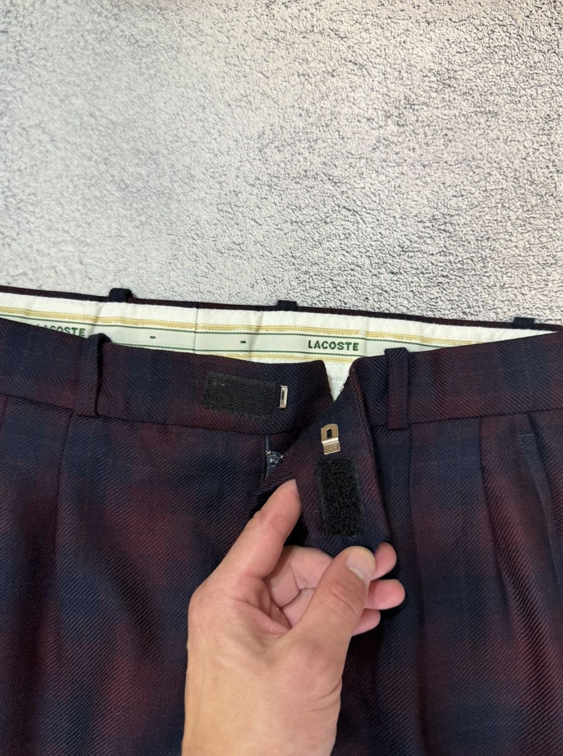 Lacoste Vintage Lacoste Pants Trousers Men Made In France Wool Plaid Size US 30 / EU 46 - 18 Thumbnail