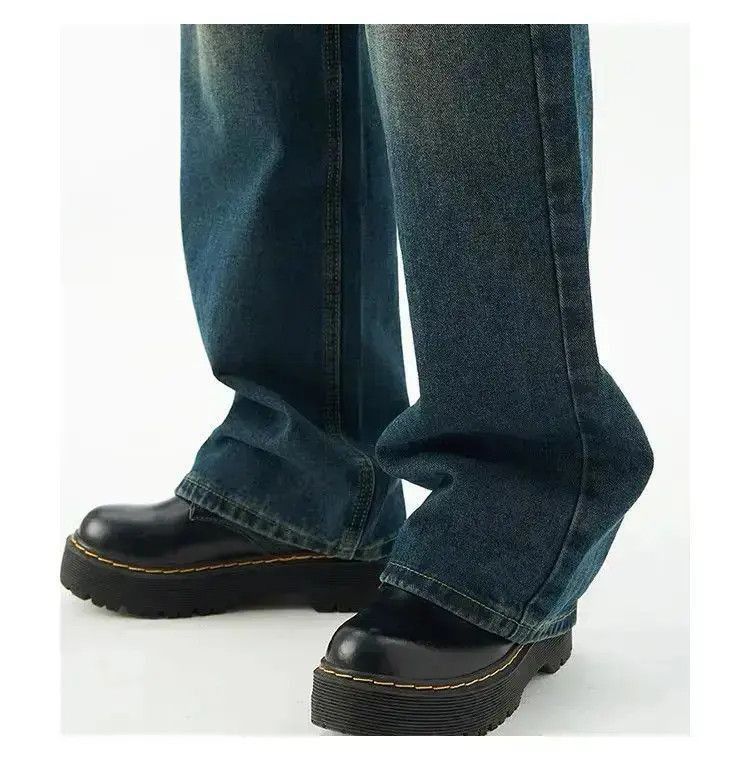 Japanese Brand Retro loose fitting straight leg jeans Size US 32 / EU 48 - 4 Thumbnail