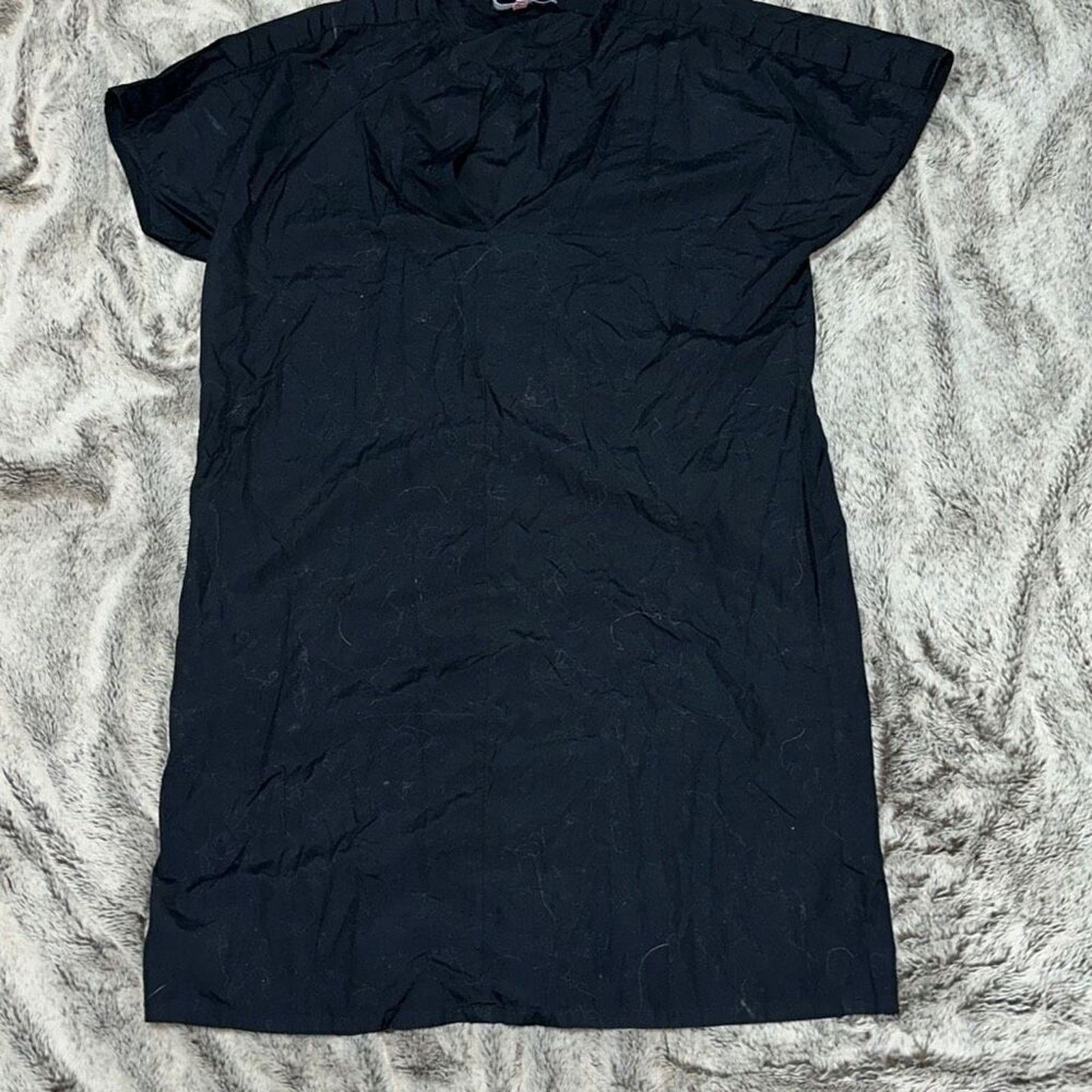 Vince Vince black mini shirt dress with pockets | Sz XS Size XS / US 0-2 / IT 36-38 - 2 Thumbnail