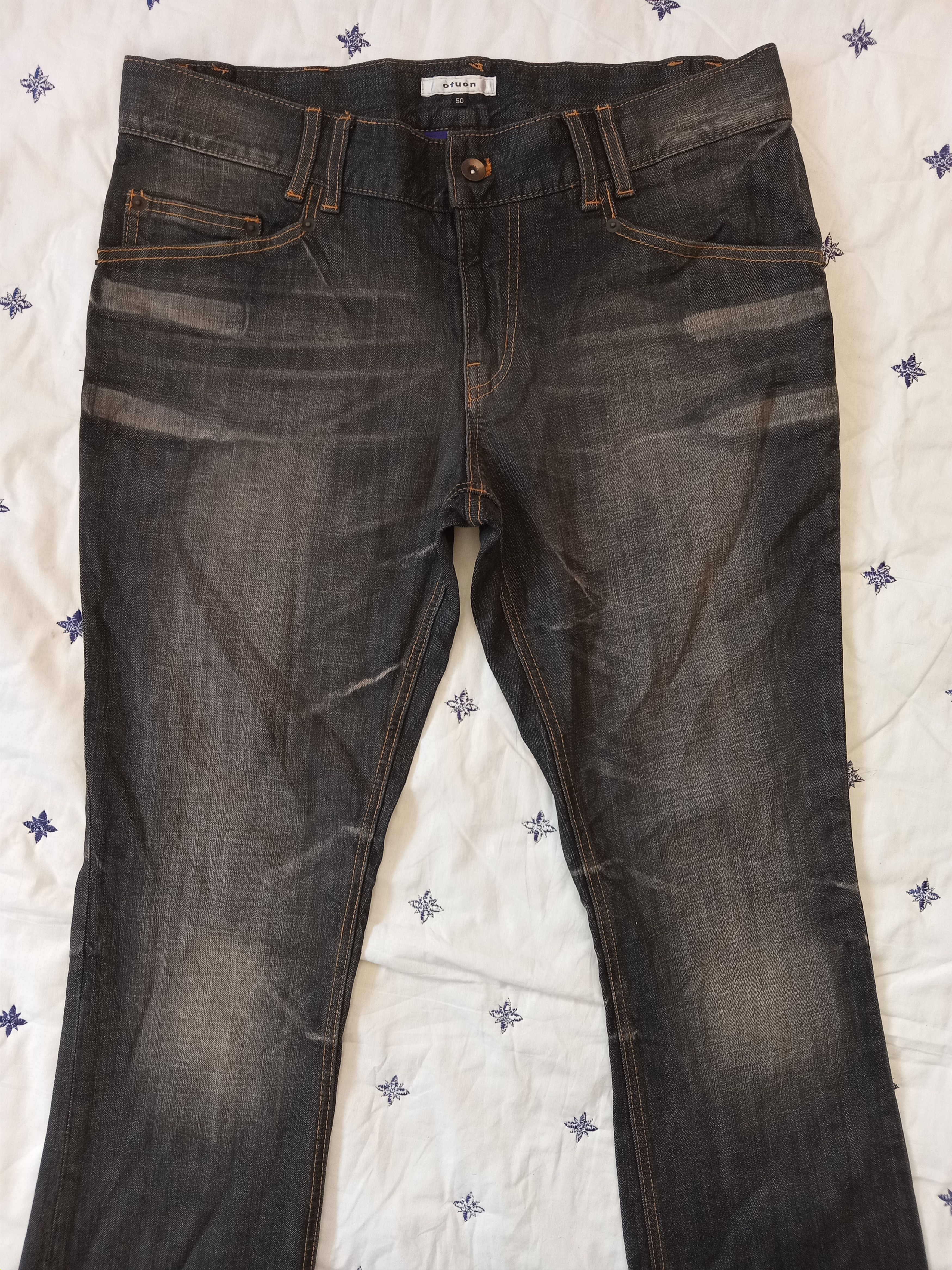 If Six Was Nine × Japanese Brand × Vintage Flare Jeans OFUON Japan Wash Faded Denim Boot Cut Size US 36 / EU 52 - 6 Thumbnail