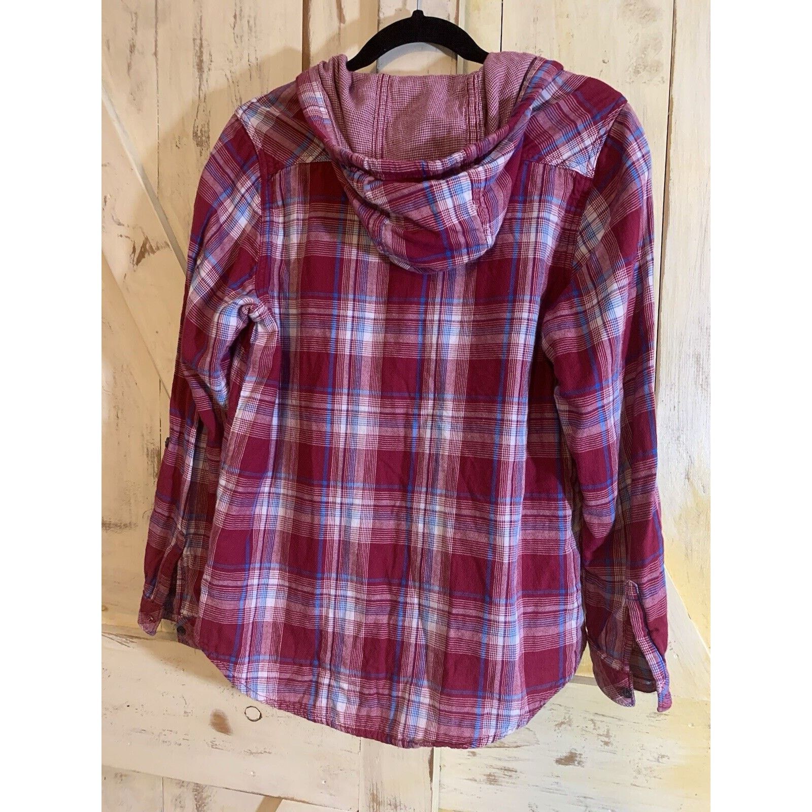Boston Traders Boston Traders Women's Flannel Hoodie Shirt M Plaid Size M / US 6-8 / IT 42-44 - 3 Thumbnail