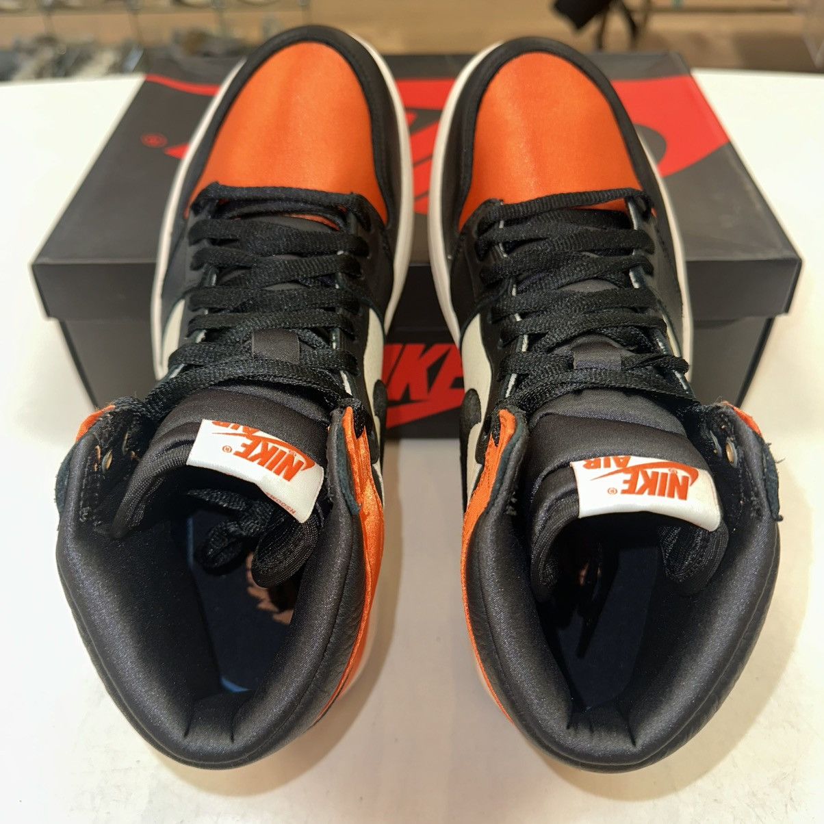 Jordan Brand × Nike Size 10.5W Jordan 1 Retro OG High Satin Shattered Backboard Size US 10.5 / IT 40.5 - 3 Thumbnail