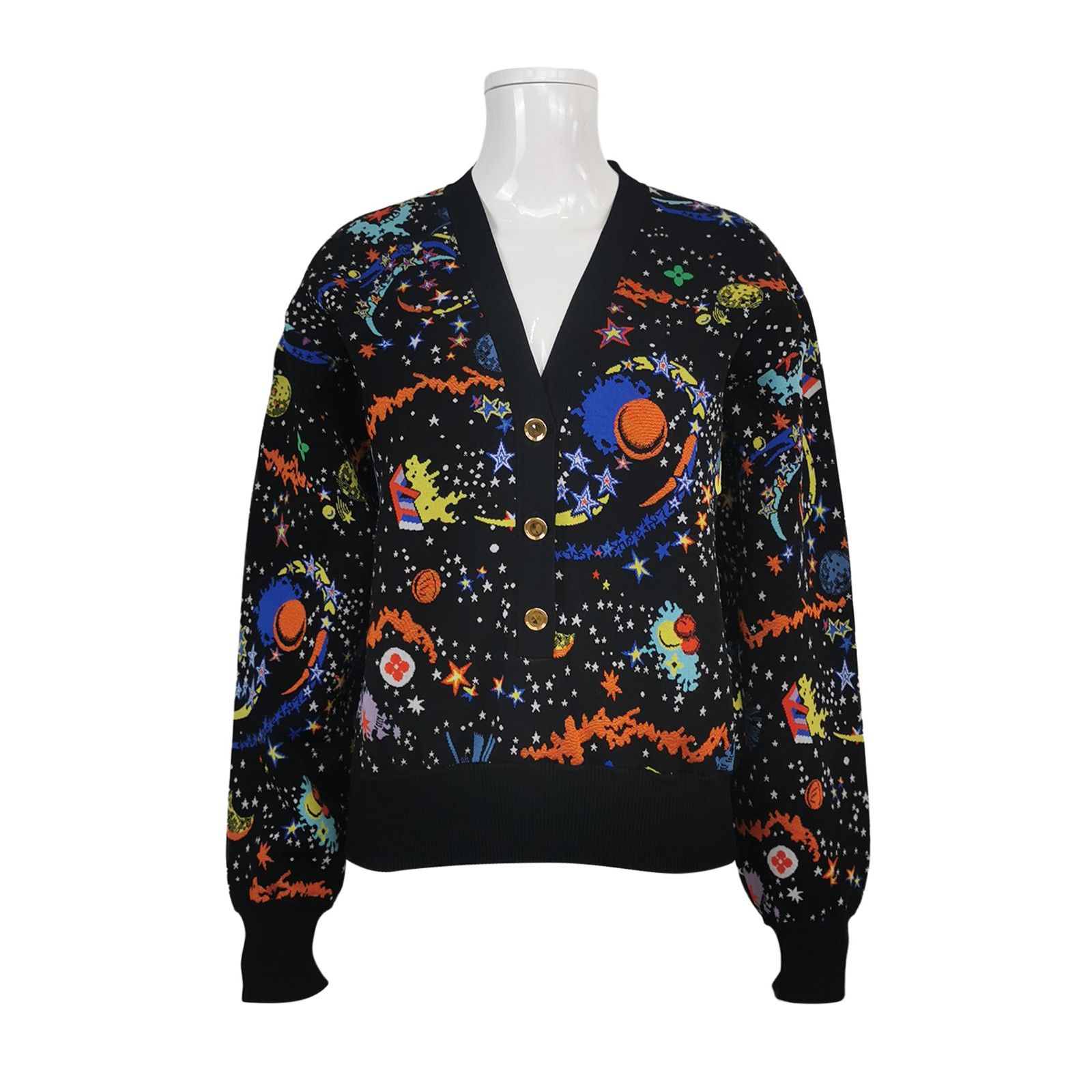Louis Vuitton Louis Vuitton Cosmic Print Cardigan Size M Size US M / EU 48-50 / 2 - 1 Thumbnail