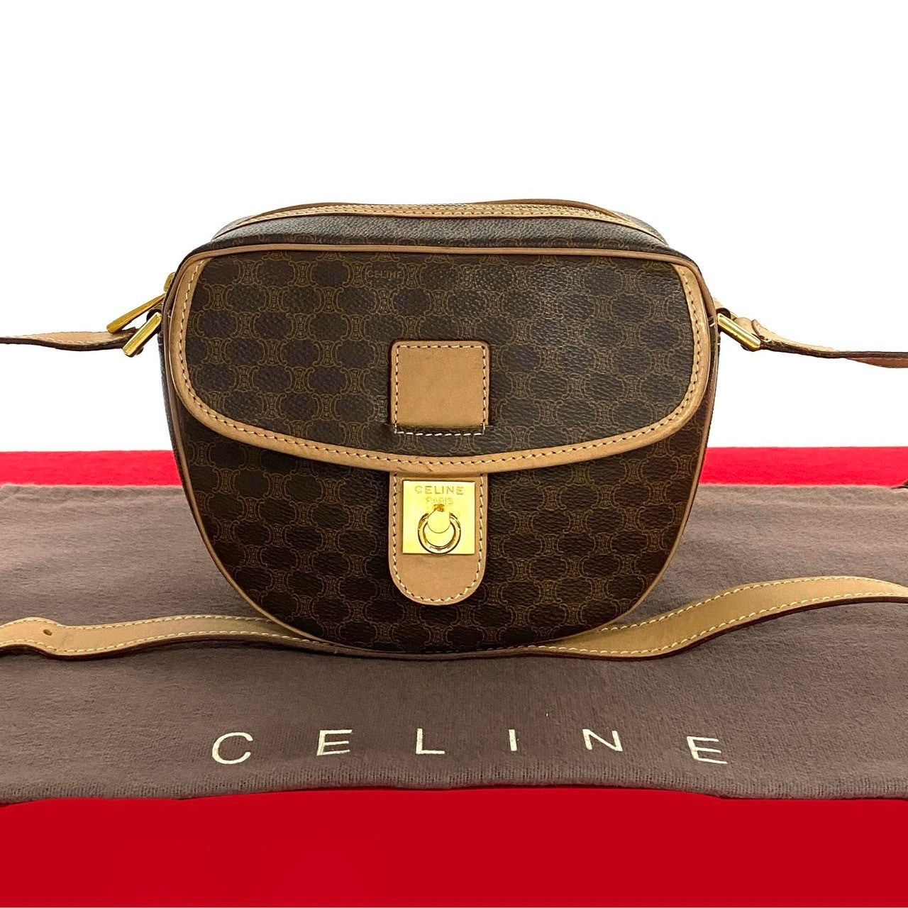 Celine Celine Shoulder Bag Brown Leather Size ONE SIZE - 1 Thumbnail