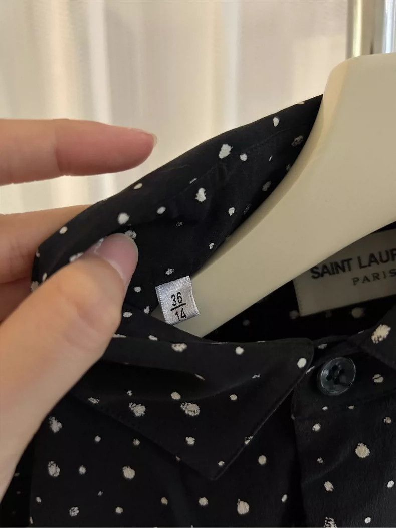 Saint Laurent Paris Saint Laurent Paris size 36 19fw splash-ink baby's breath Size US M / EU 48-50 / 2 - 3 Thumbnail