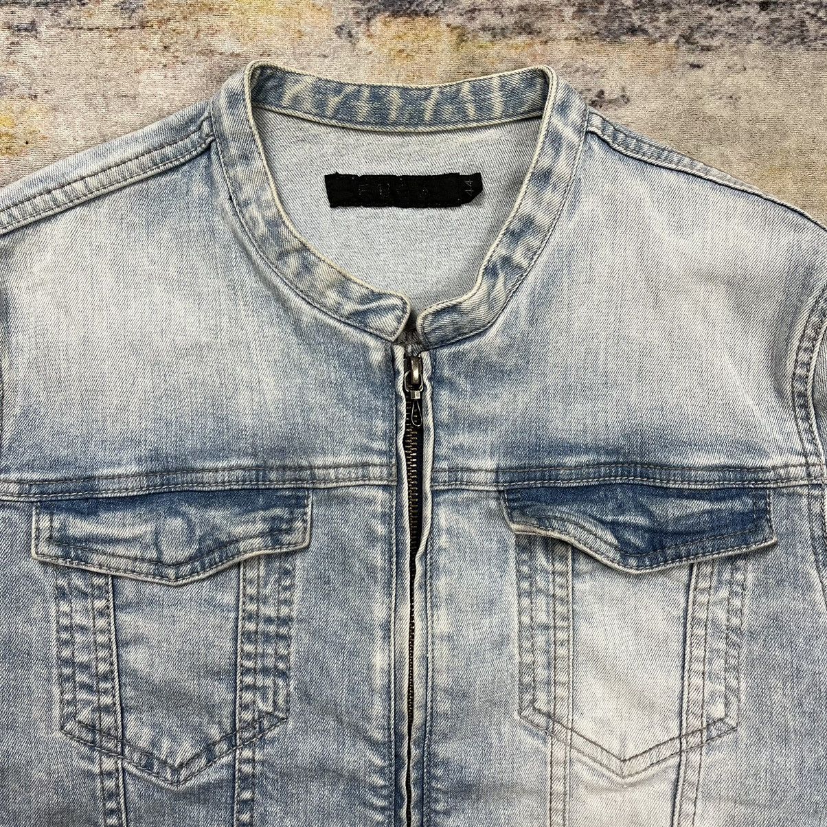 GOSTAR DE FUGA × If Six Was Nine × Le Grande Bleu (L.G.B.) Fuga riders double zipper washed collarless denim jacket Size US S / EU 44-46 / 1 - 5 Thumbnail