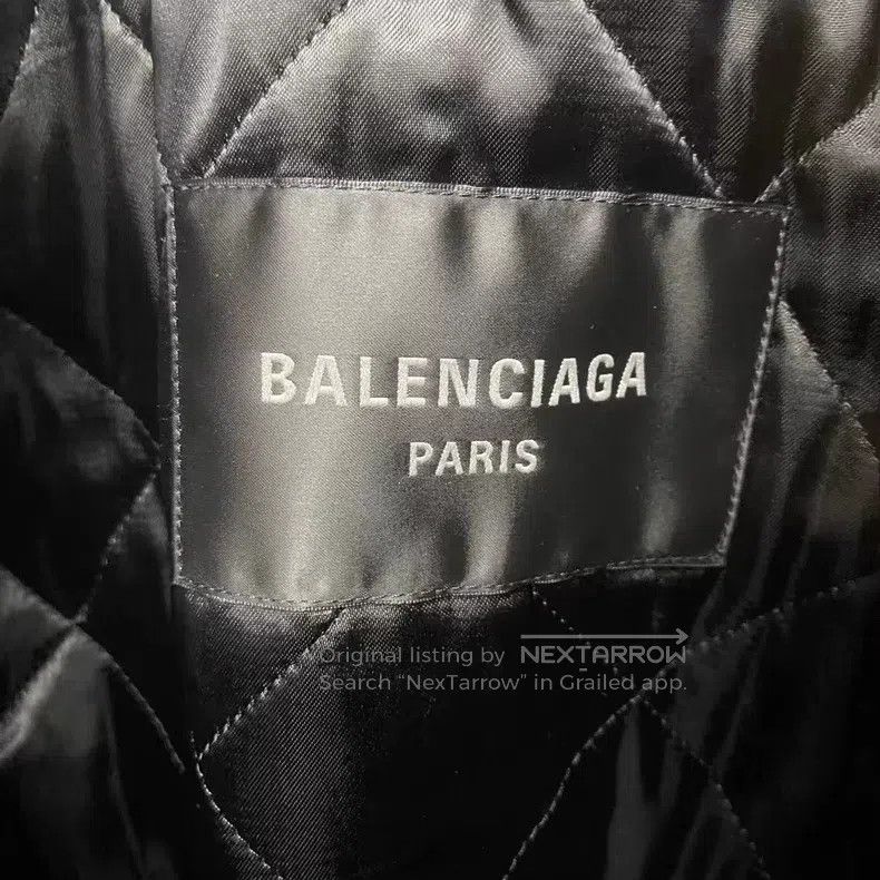 Balenciaga Balenciaga Black Logo Reflective Striped Pattern Leather J Size US L / EU 52-54 / 3 - 5 Thumbnail