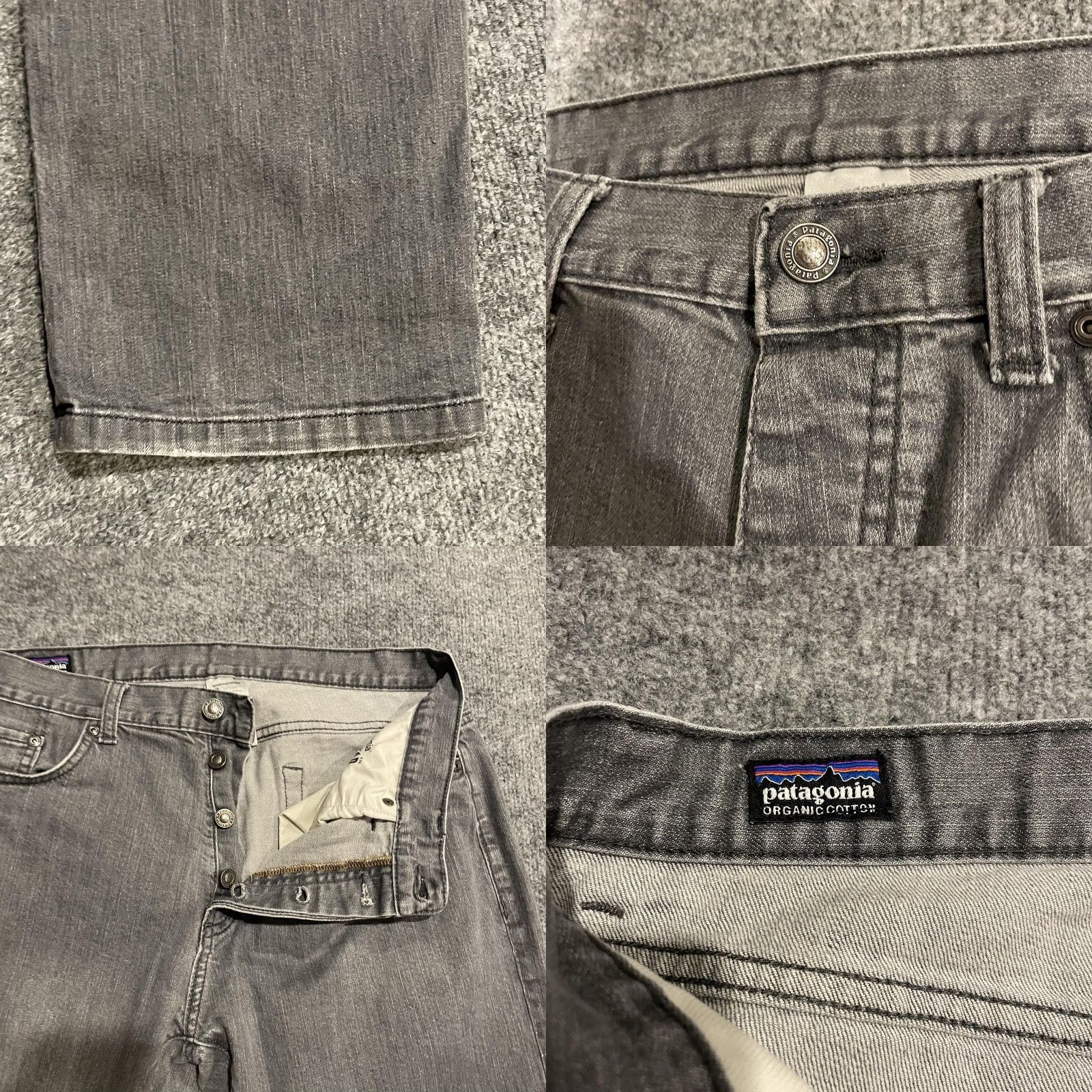 Patagonia Patagonia Iron Clad Denim Jeans Mens 34x32 Gray Straight Button Fly Organic Cotton Blend 98% Organic Cotton 2% Spandex Charcoal Wash Size US 34 / EU 50 - 8 Thumbnail