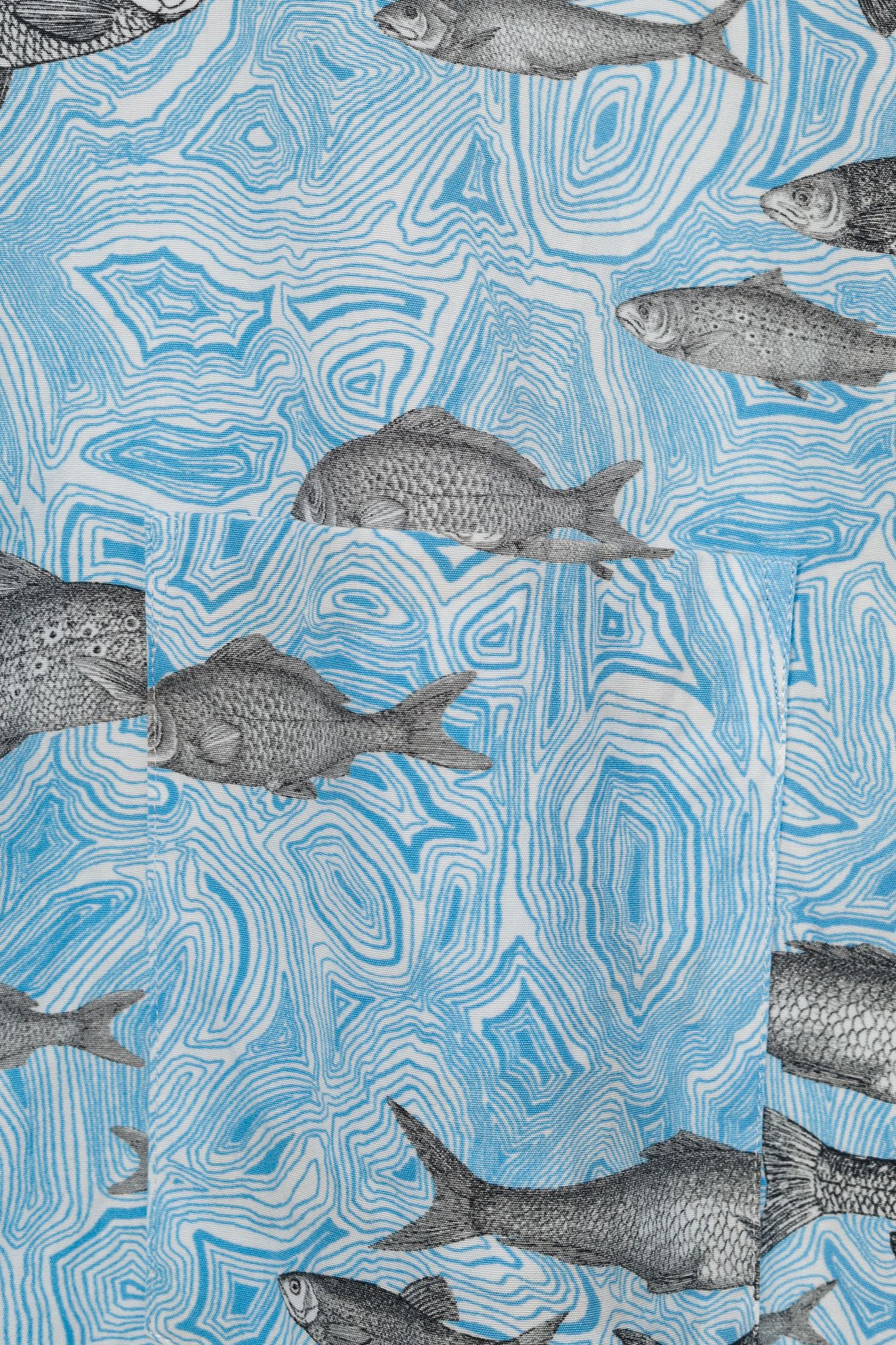 Comme des Garcons Homme Plus Comme des Garcons Homme Plus SS/17 Fish-Print Cotton Shirt Size US L / EU 52-54 / 3 - 8 Thumbnail