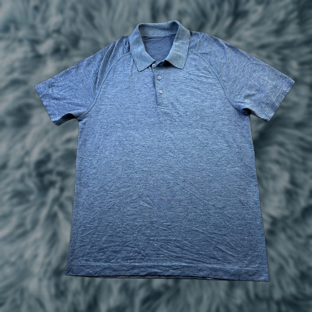Lululemon Lululemon Polo Shirt Mens Medium Blue Metal Vent Tech Performance Top Size US M / EU 48-50 / 2 - 1 Thumbnail