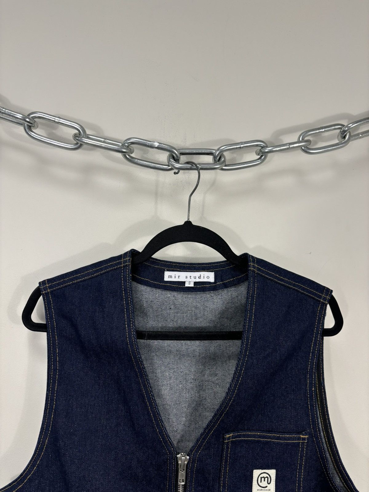 Other Mir Studio Workshop Y2K Navy Blue Hype Denim Vest Jacket Size US S / EU 44-46 / 1 - 7 Thumbnail