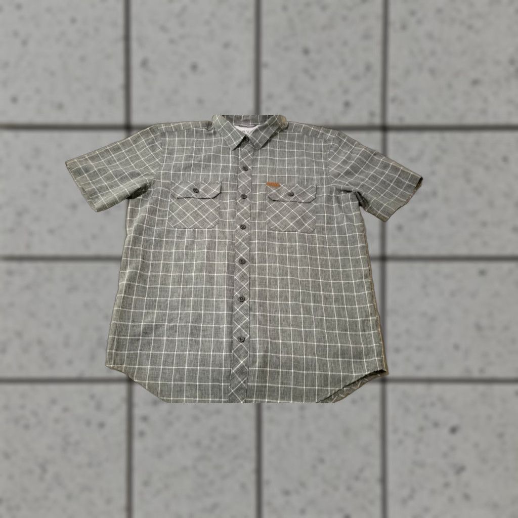 Orvis Orvis Mens Dress Shirt M Medium Gray Button Cotton Short Sleeve Size 40R - 1 Thumbnail