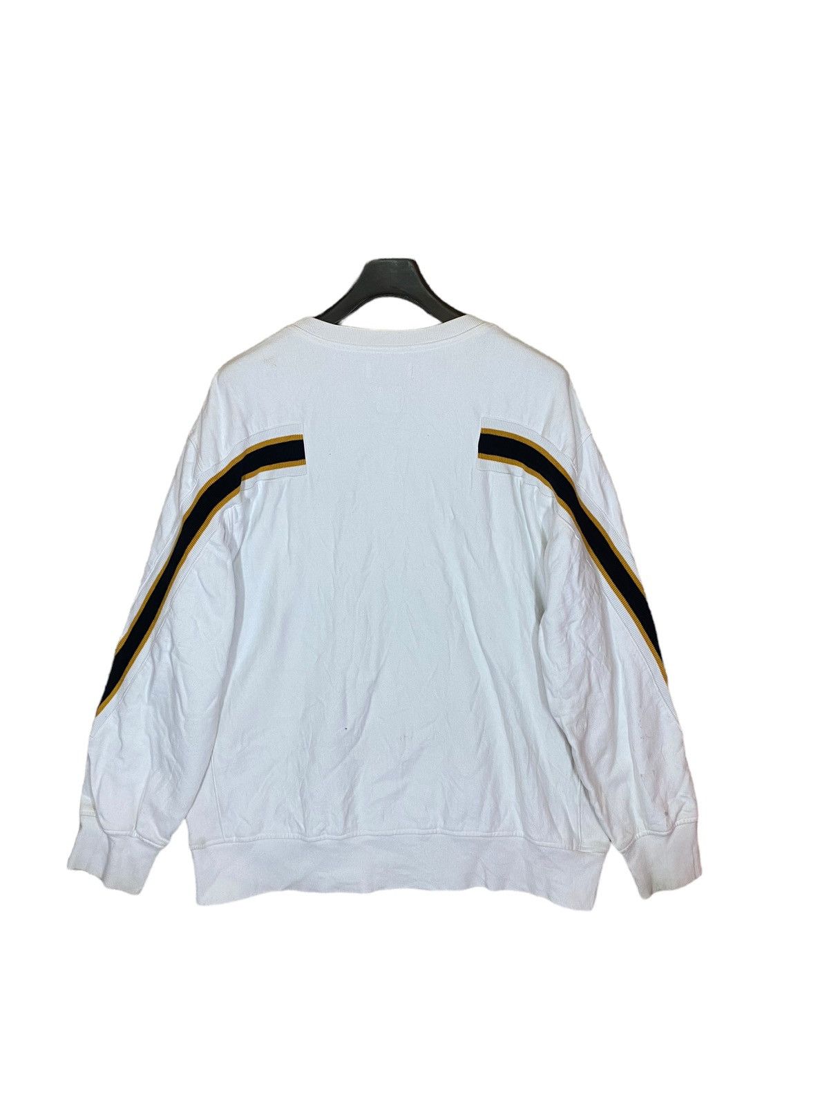 image of Facetasm Sweatshirt Bigsize Back Striped in White, Men's (Size XL)