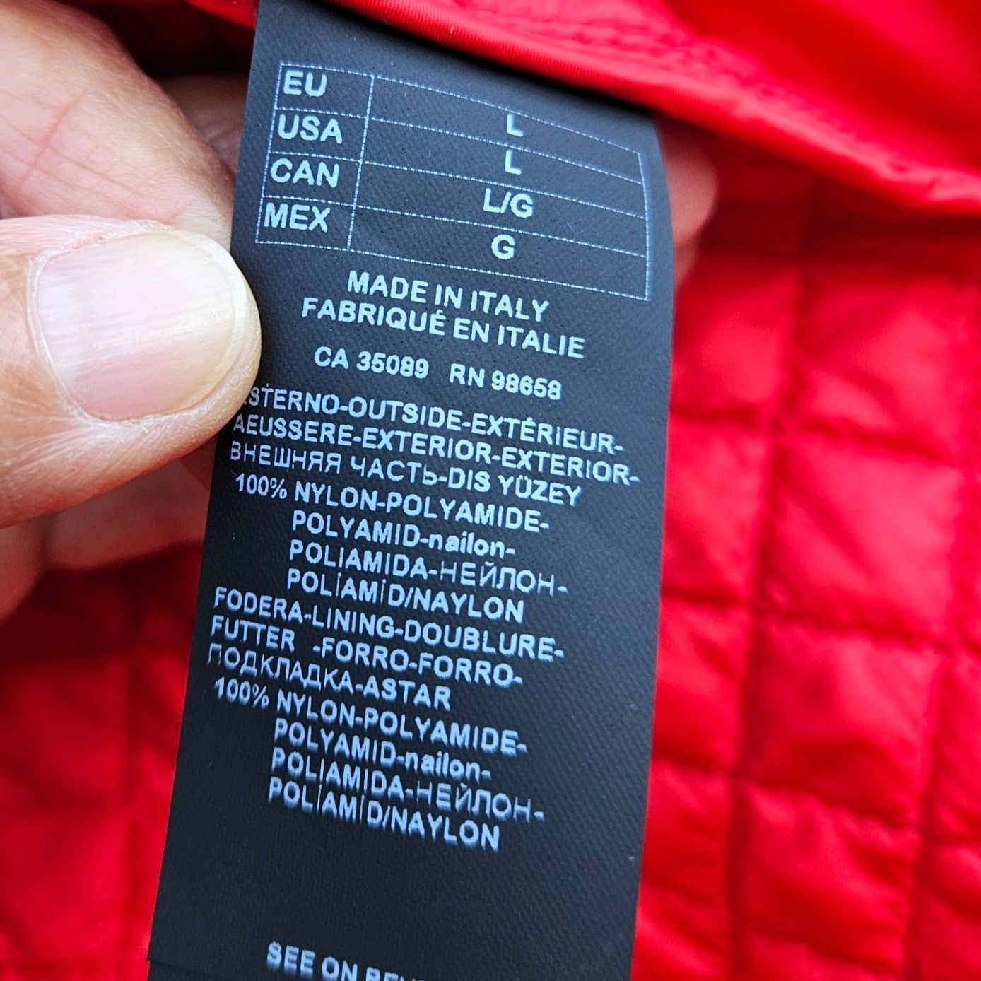 Paul & Shark Paul & Shark Men’s Red Quilted Nylon Jacket L Lightweight Zi Size US L / EU 52-54 / 3 - 8 Thumbnail