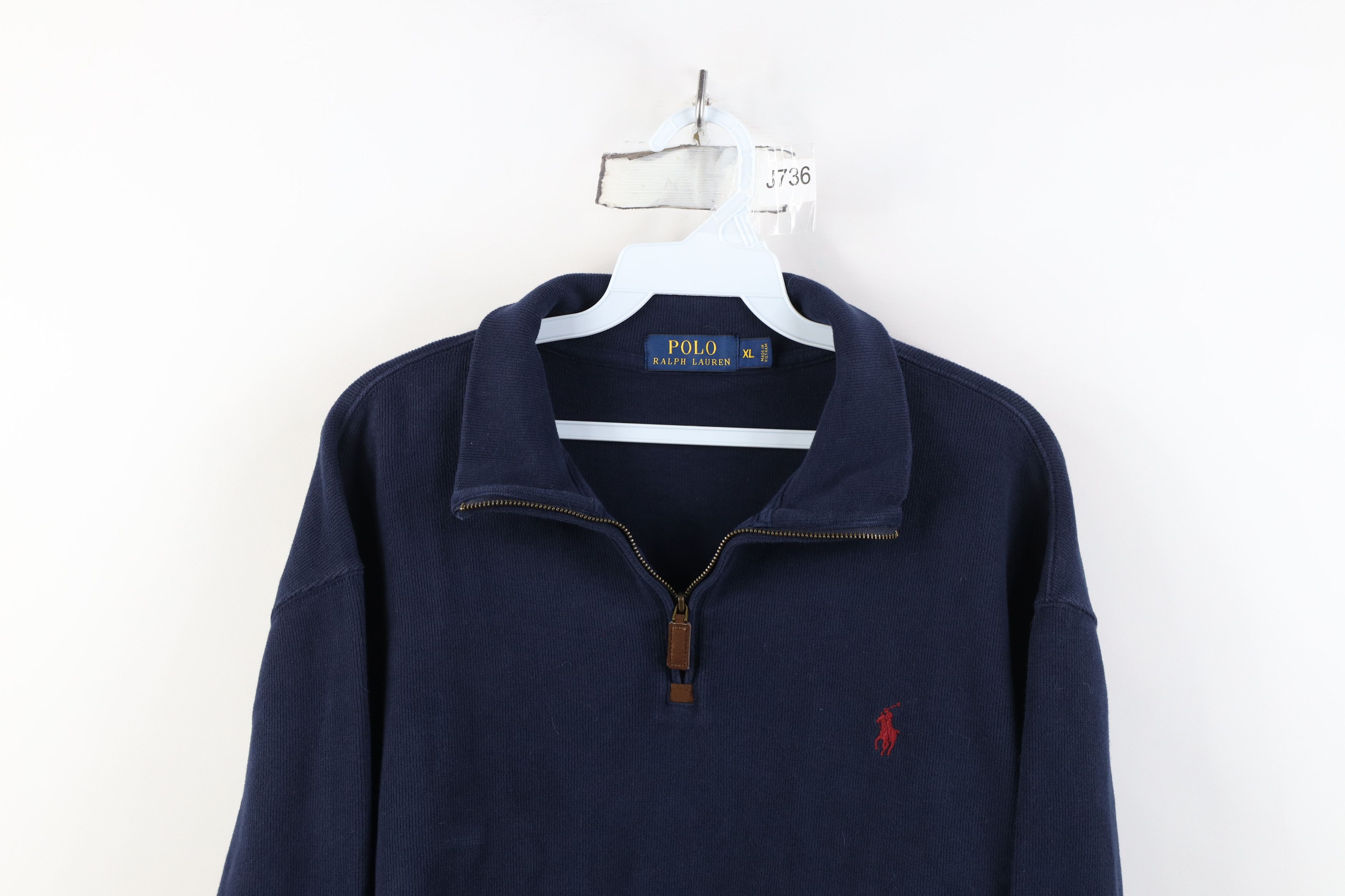 Ralph Lauren Vintage Ralph Lauren Ribbed Knit Half Zip Pullover Sweater Size US XL / EU 56 / 4 - 2 Thumbnail