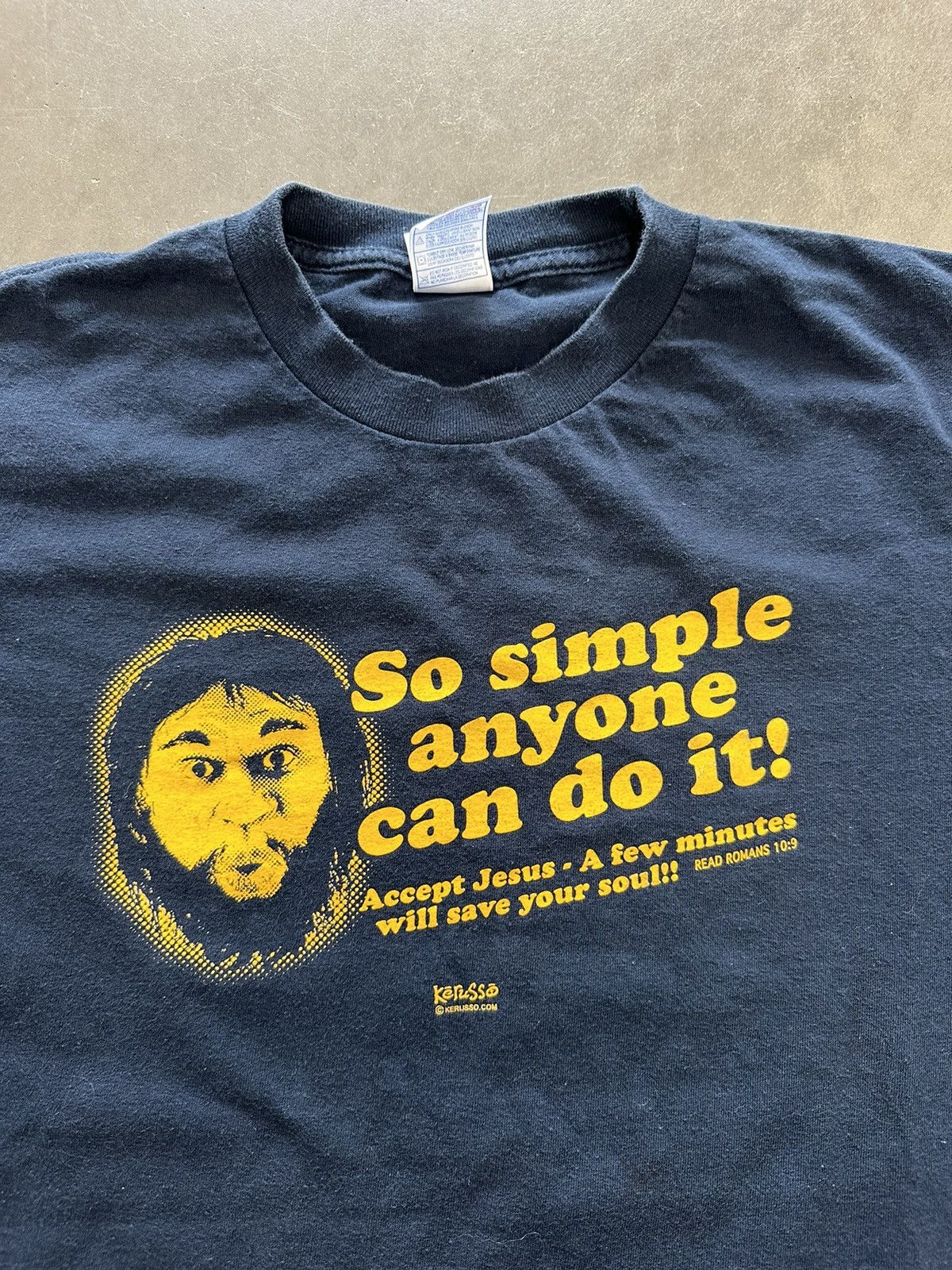 Vintage Vintage Anyone Can Do It Caveman Jesus Humor Tshirt | Grailed