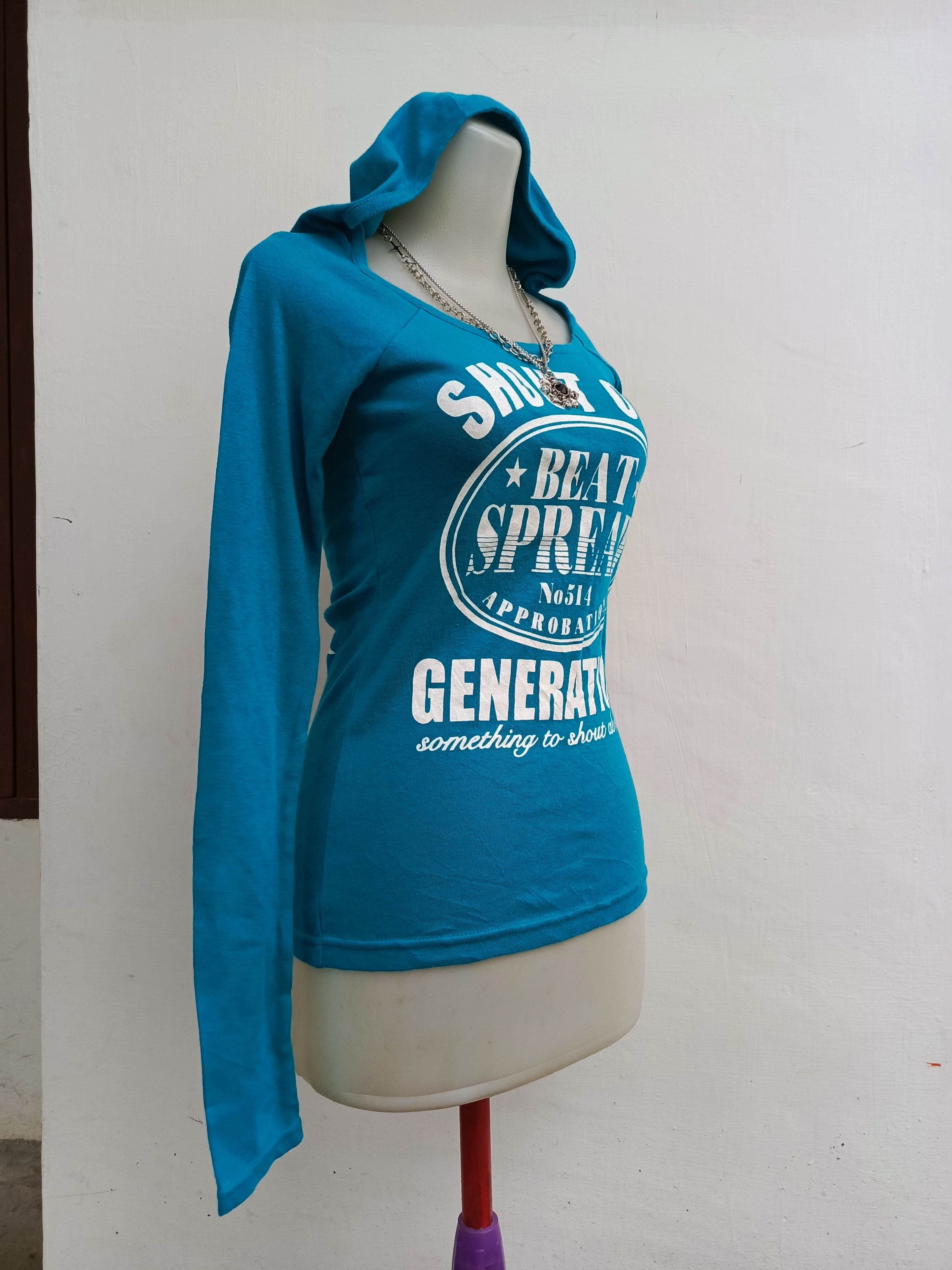 Japanese Brand GRASS.M Beat Spread Hooded Long Sleeve Tee Size M / US 6-8 / IT 42-44 - 4 Thumbnail