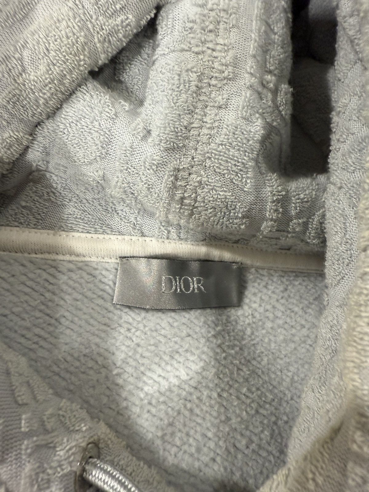Dior Dior Oblique Terry Hoodie Blue Grey Size US M / EU 48-50 / 2 - 11 Thumbnail