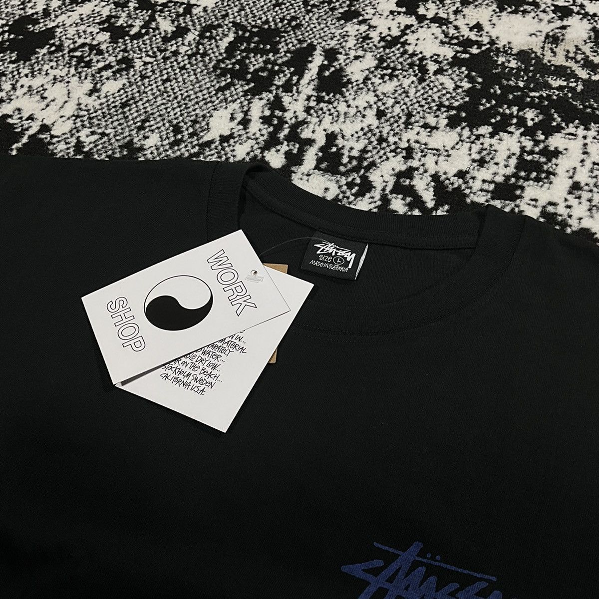 Stussy STUSSY OL FRAME PIGMENT DYED TEE IN BLACK - L Size US L / EU 52-54 / 3 - 5 Thumbnail