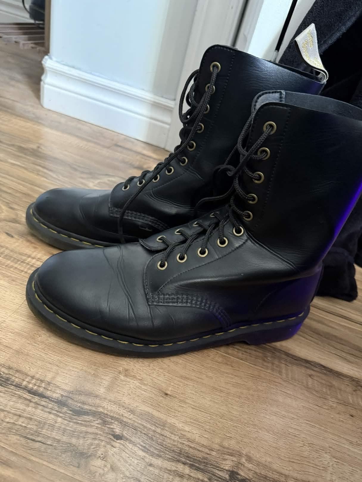 Dr. Martens Dr. Martens Boots 1490 Vegan Leather Combat Boots Size US 11 / EU 44 - 1 Thumbnail