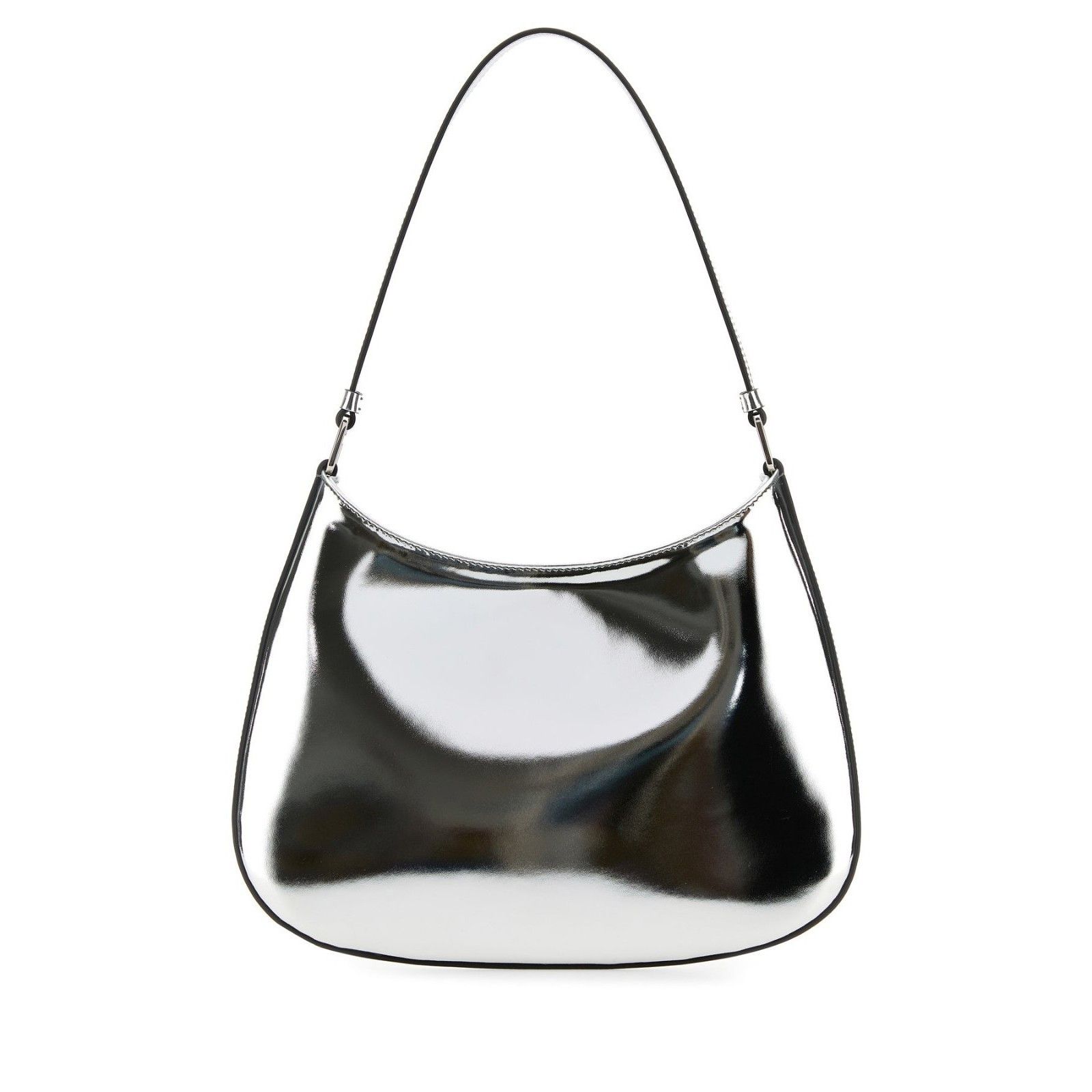 Prada PRADA Cleo Medium Metallic Silver Leather Shoulder Bag New A Size ONE SIZE - 3 Thumbnail
