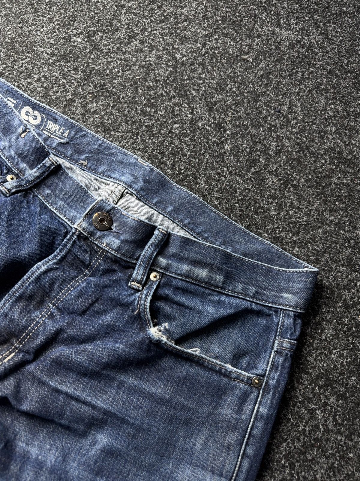 G-Star 00s Y2K G-Star RAW 3301 Straight Jeans Vintage Wash Size US 35 - 8 Thumbnail