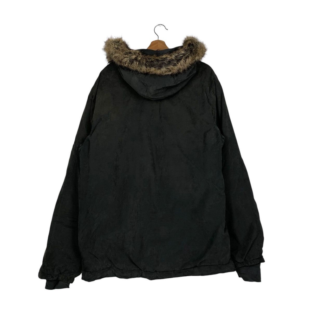 Japanese Brand 🔥VINTAGE BOMBER JACKET CHORE WORKER VOLCOM MINK FUR HOODIE Size US XL / EU 56 / 4 - 10 Thumbnail