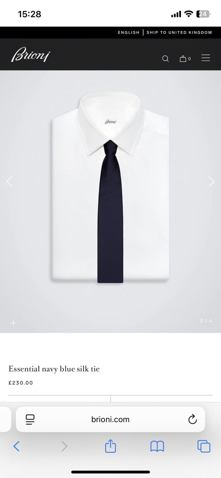 Brioni Brioni tie Size ONE SIZE - 8 Thumbnail
