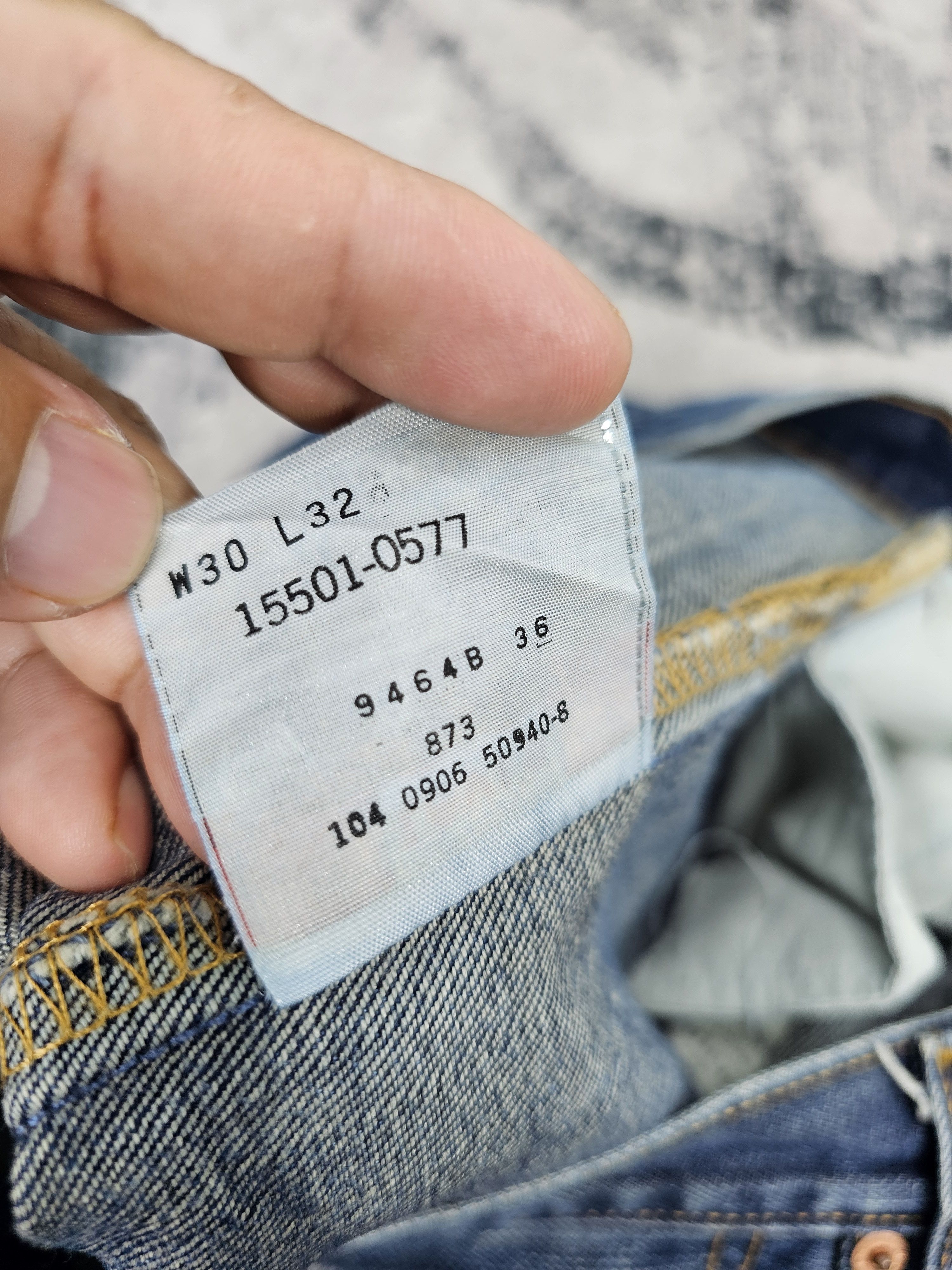 Levi's Vintage Clothing Vintage LEVIS 501 Paint Splash Blue Jeans Size 30X31.5 L0526 Size US 30 / EU 46 - 14 Thumbnail