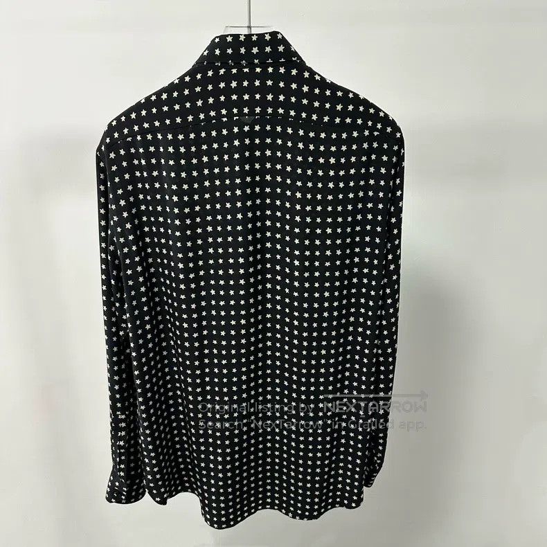 Saint Laurent Paris Saint Laurent Paris Black Five-Pointed Star Printed Silk S Size XS / US 0-2 / IT 36-38 - 2 Thumbnail