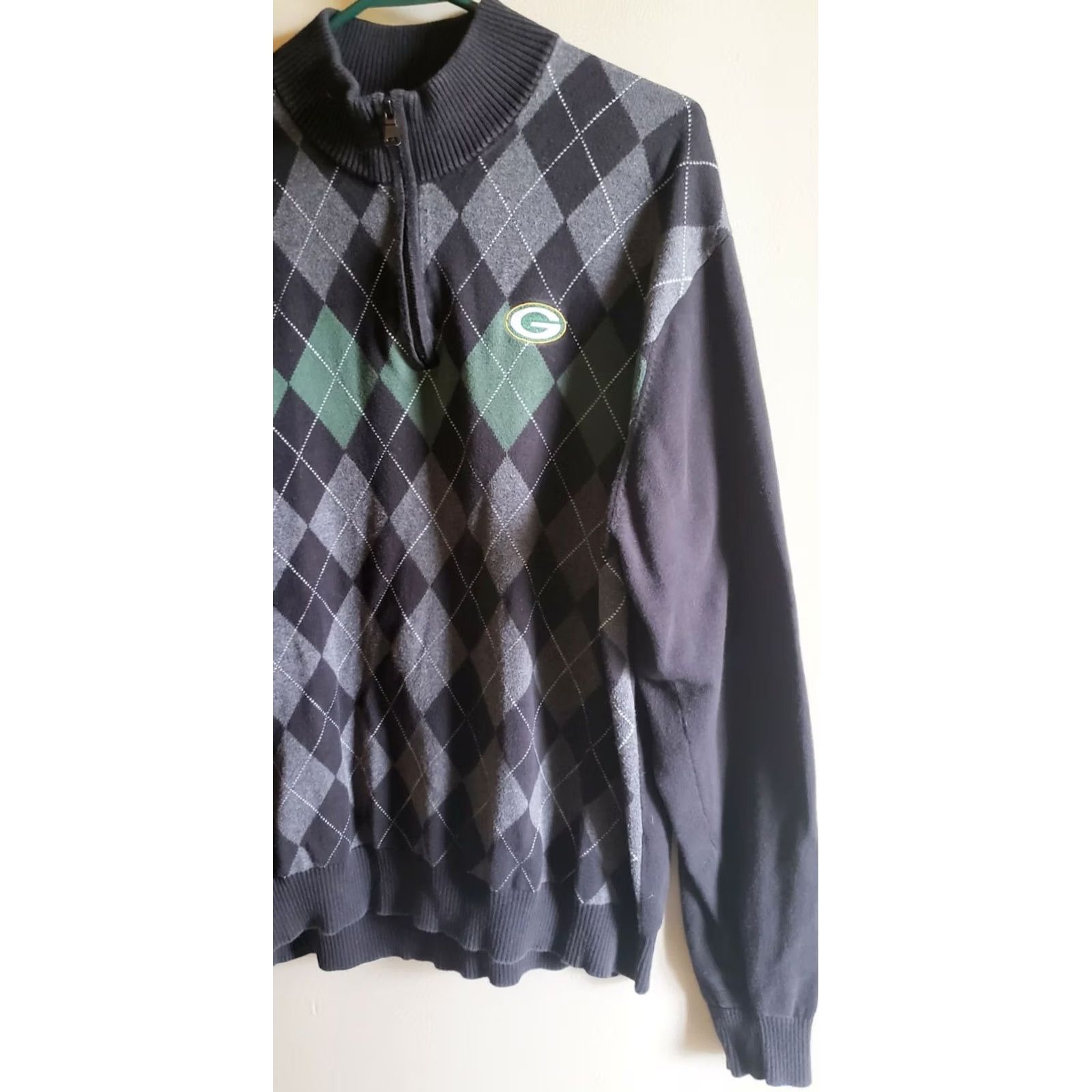 Cutter & Buck Cutter & Buck Green Bay Packers Golf Argyle Long Sleeve Sweater Men's XL Diamond Size US XL / EU 56 / 4 - 3 Thumbnail