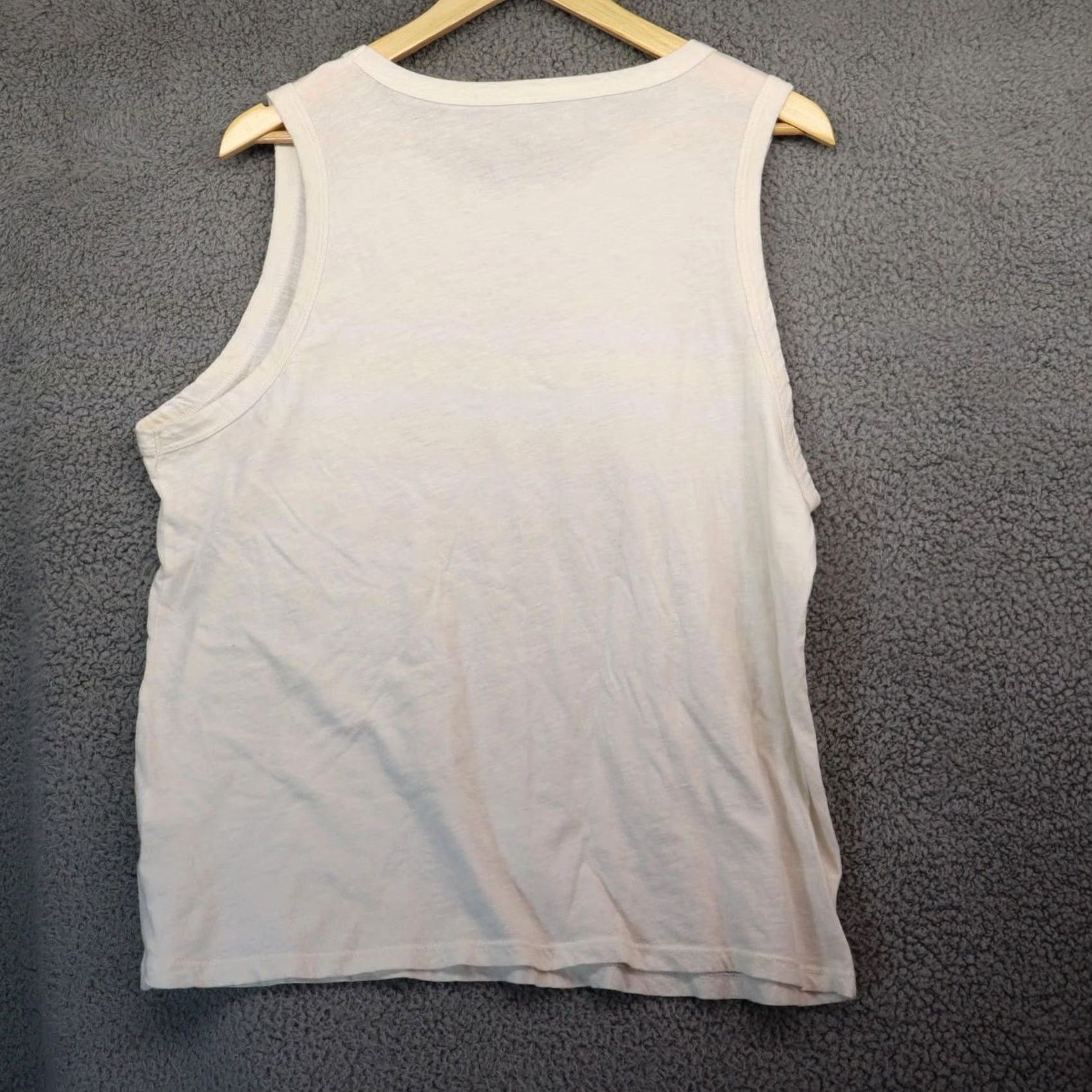 Lucky Brand Lucky Brand Women Tank Top White Pineapple XL Cotton Sleeveless Round Neck Casual Summer Size XL / US 12-14 / IT 48-50 - 4 Thumbnail