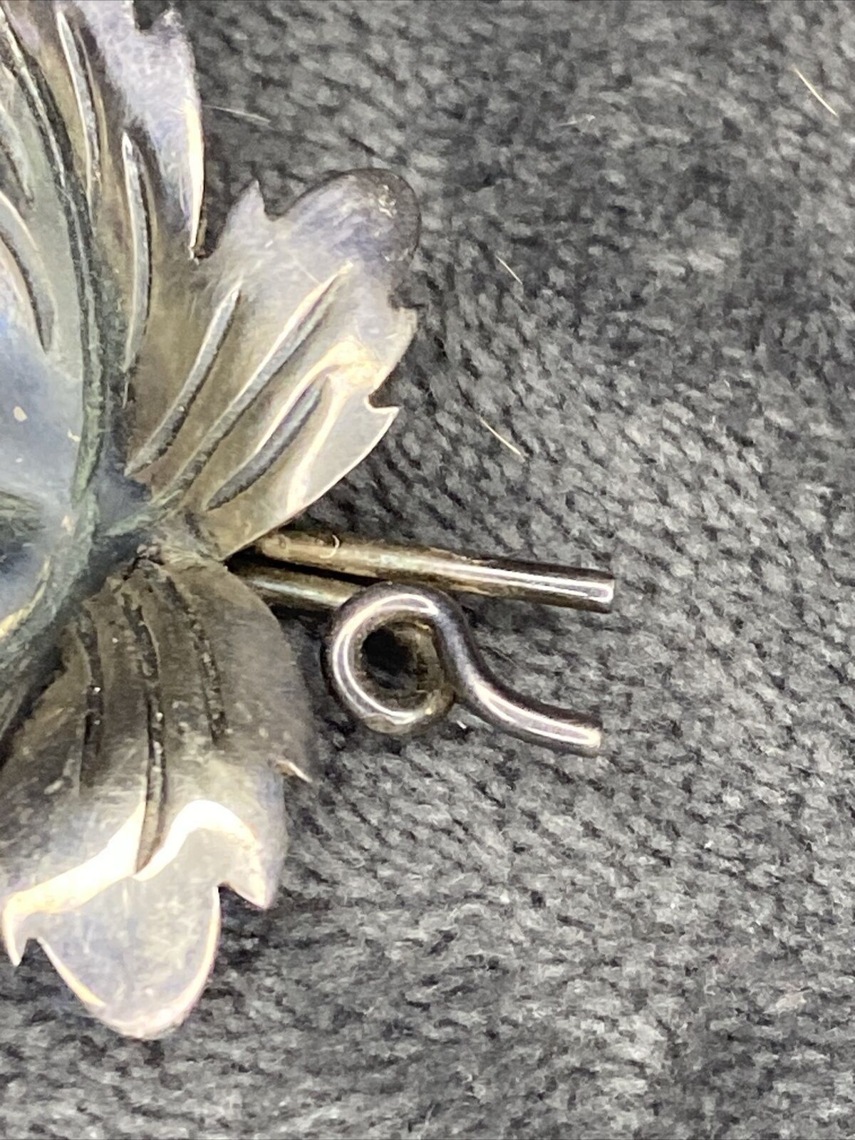 Other Sterling Silver 925 Art Nouveau Leaf Brooch Grape and Cable Size ONE SIZE - 4 Thumbnail