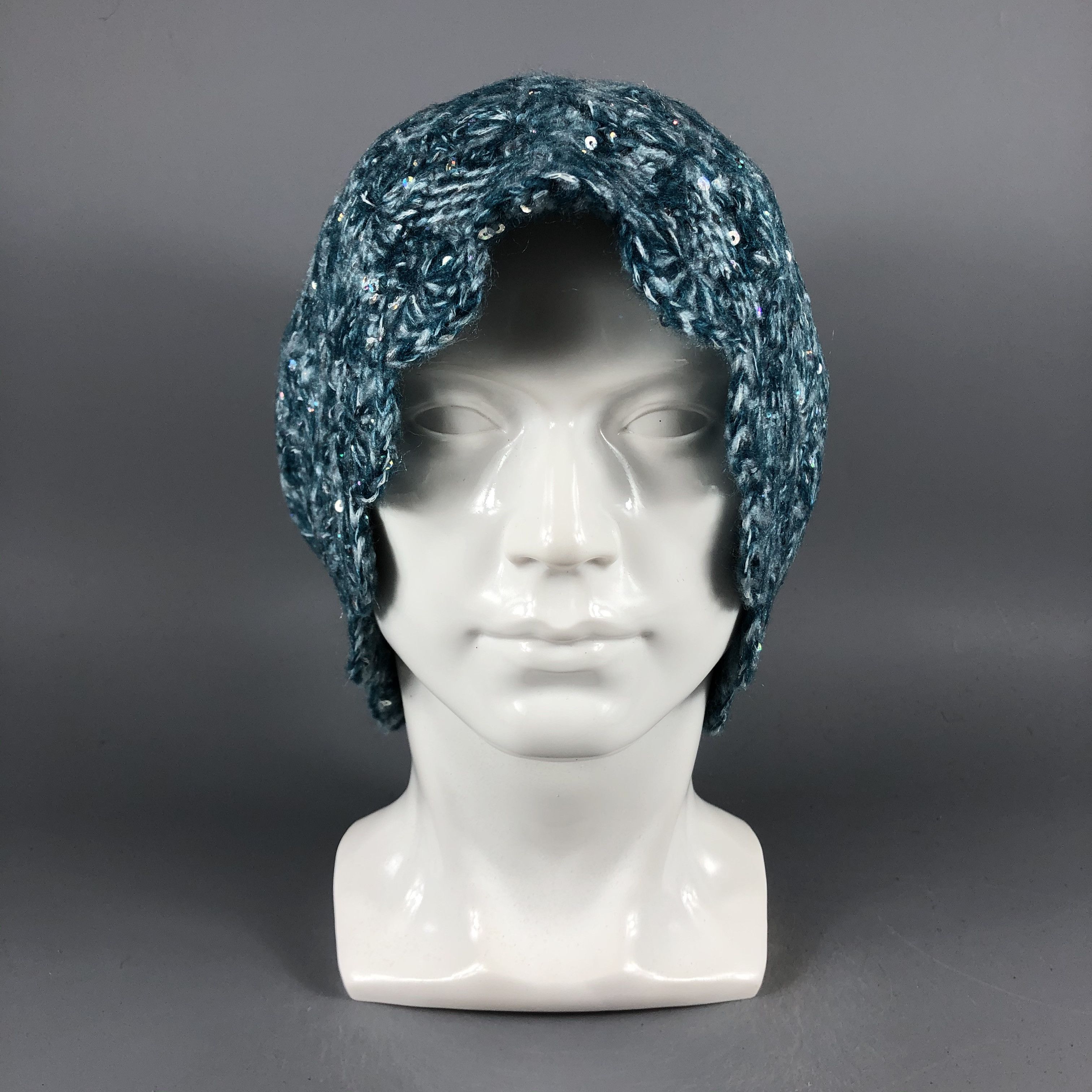 image of Vintage Womens Multicolor Knit Beanie Snow Hat Snow Cap -D993