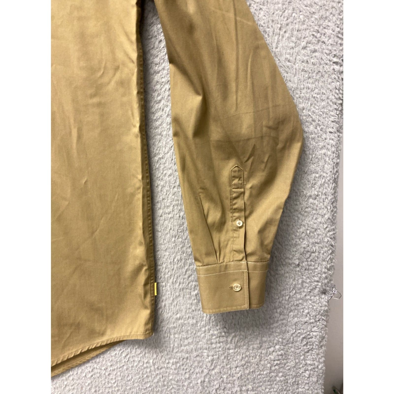 Sean John Sean John Button-Front Shirt Military Bronze Solid / 4XL/ Khaki Bronze / Men / Shirt / 4XL / Khaki Bronze / Button-Up / Slim Fit / Casual Men’s Shirt Size US XXL / EU 58 / 5 - 2 Thumbnail