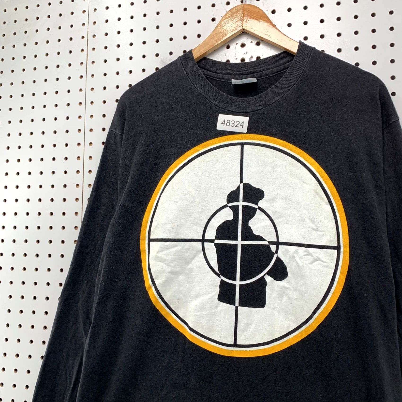 Hanes VINTAGE Public Enemy Long Sleeve T Shirt Mens L Hanes Beefy-T Black 90s Hip Hop Retro Graphic Logo Tee Size US L / EU 52-54 / 3 - 6 Thumbnail