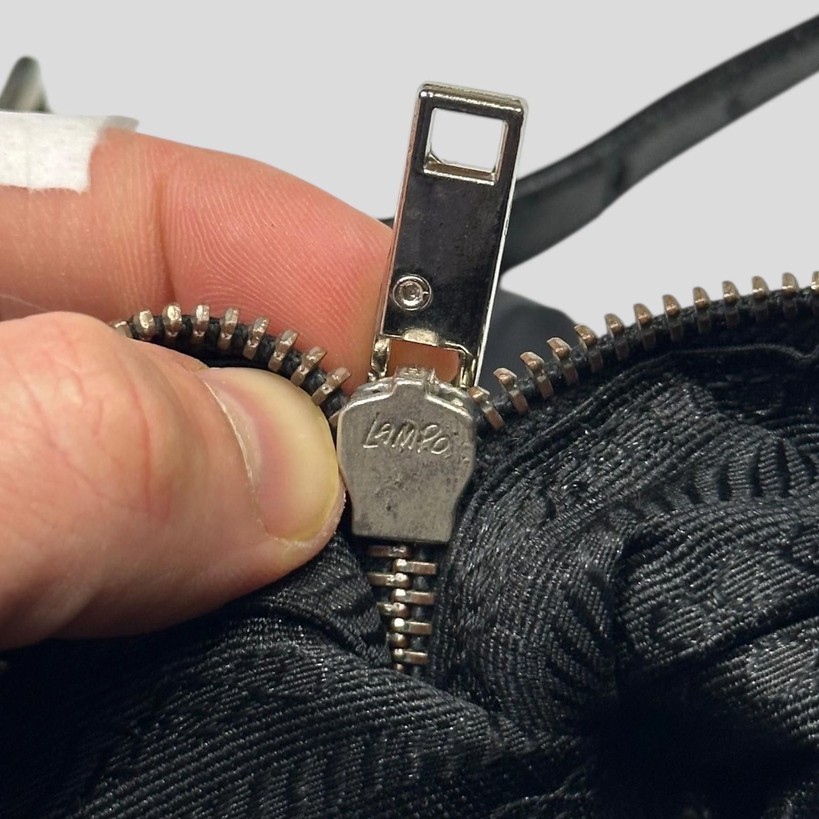 Prada Prada 00 Python Leather Appliqué Reverse Nylon Crossbody Bag Size ONE SIZE - 10 Thumbnail